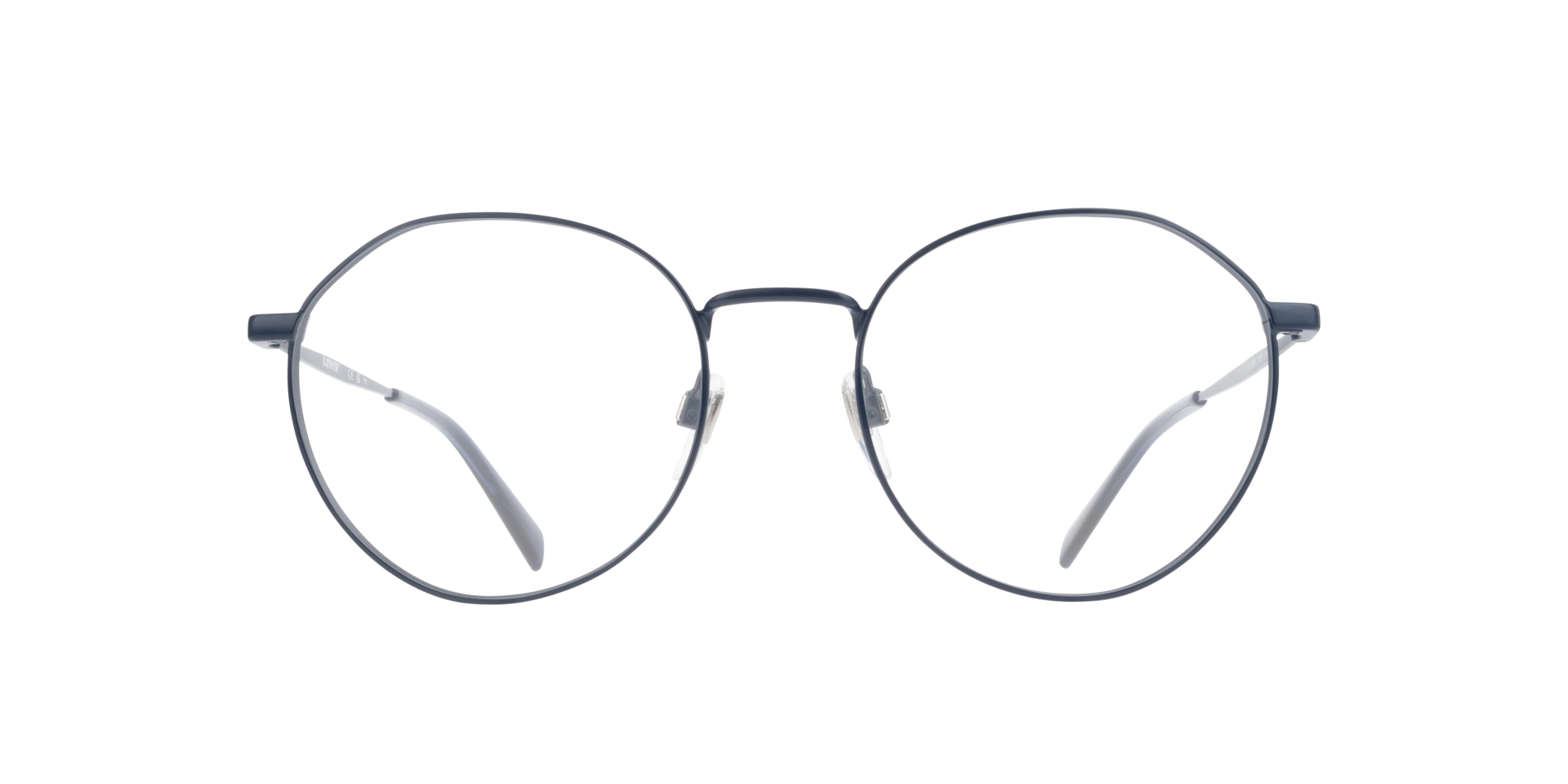 LV 1059 Blue MetalEyeglass Frames for Glasses Direct, Front View