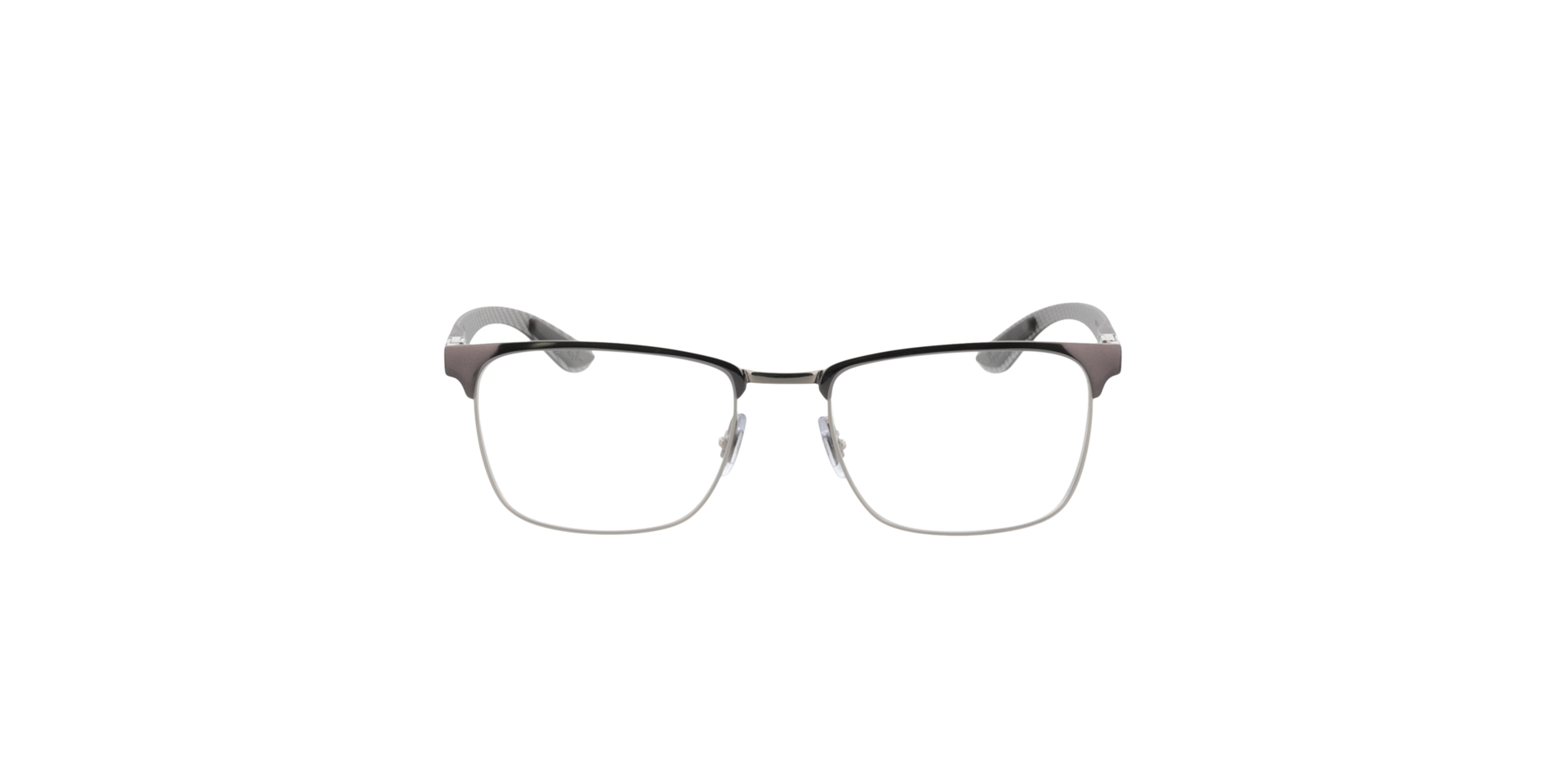 RB8421 Grey On Silver MetalEyeglass Frames for Glasses Direct, Front View