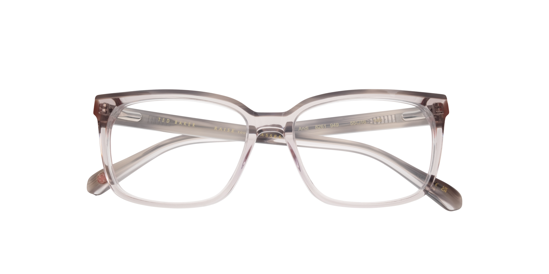 TB8261 Grey AcetateEyeglass Frames for Glasses Direct, Closed View