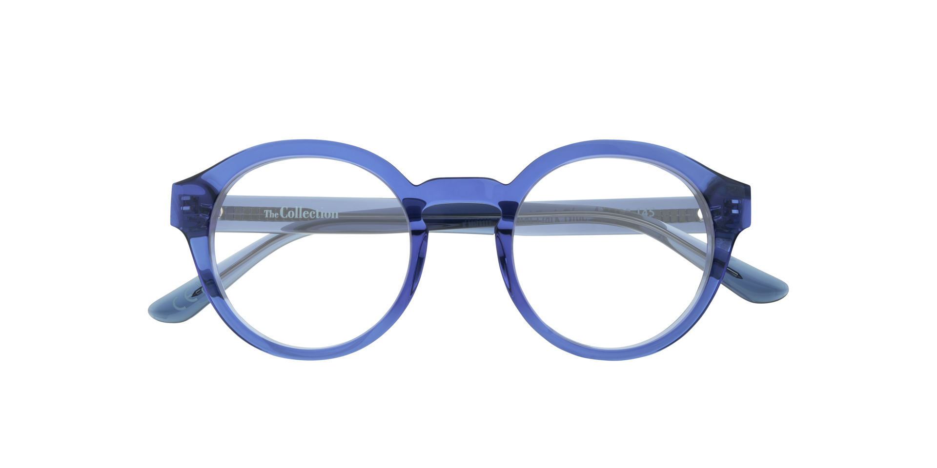 Justin Crystal Dark Blue AcetateSunglass Frames for Glasses Direct, Closed View