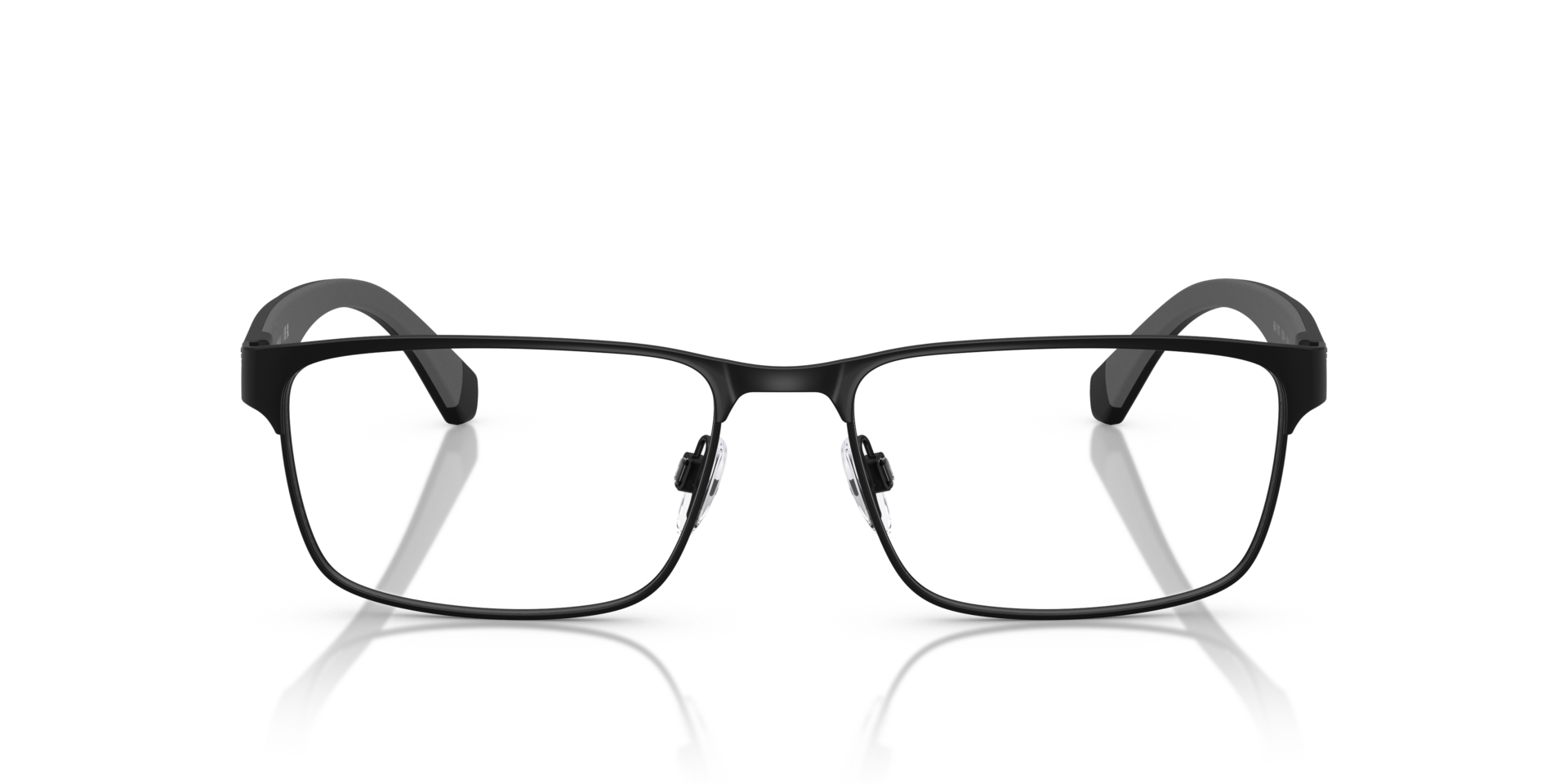 EA1105 Matte Black MetalEyeglass Frames for Glasses Direct, Front View