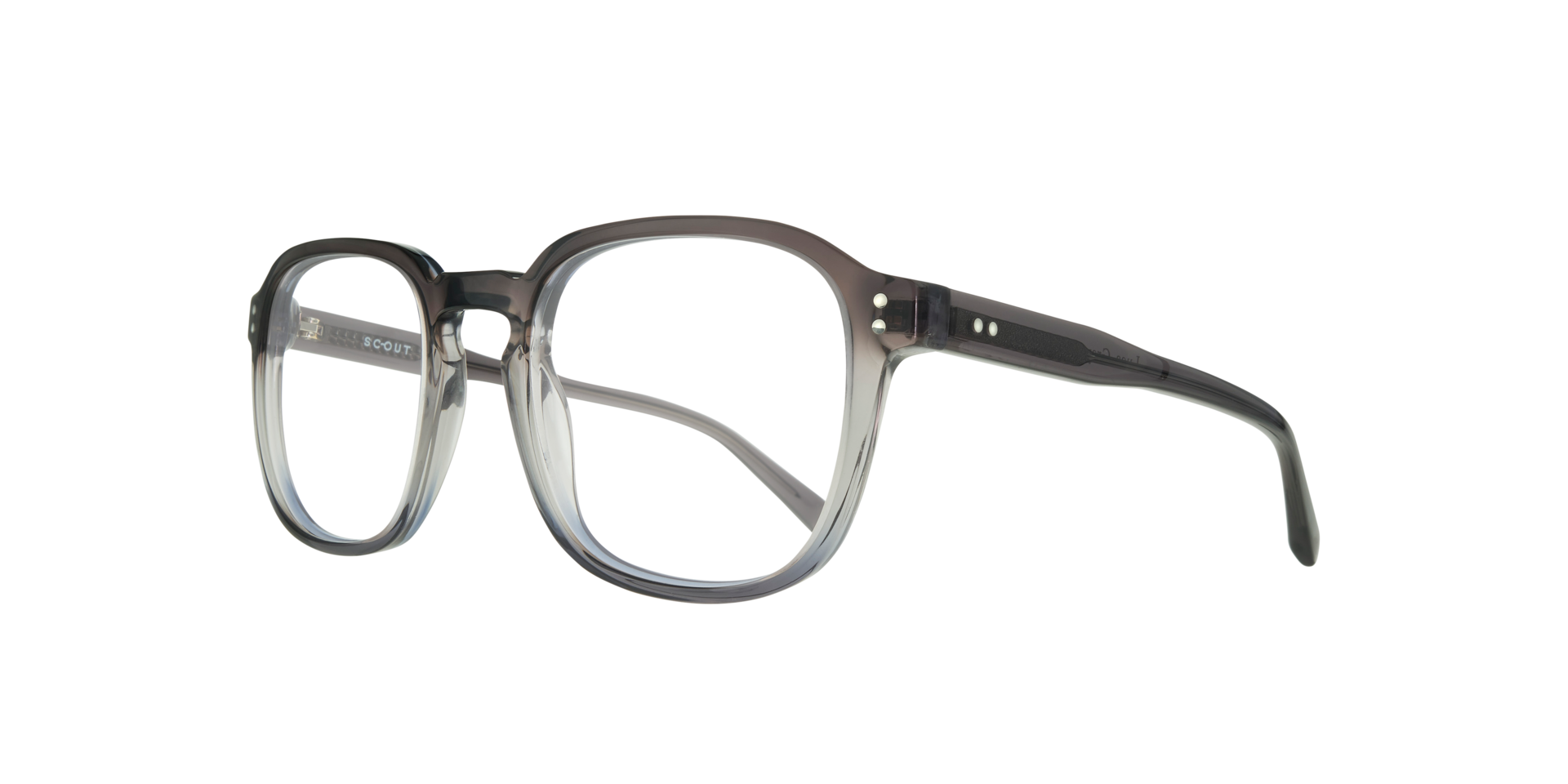 Luca Grey AcetateEyeglass Frames for Glasses Direct, Angle View