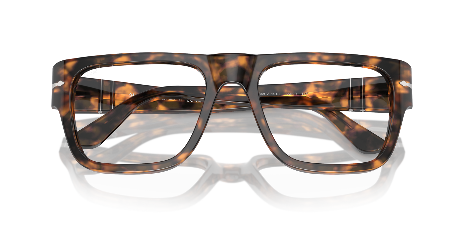 PO3348V Brown Havana AcetateEyeglass Frames for Glasses Direct, Closed View