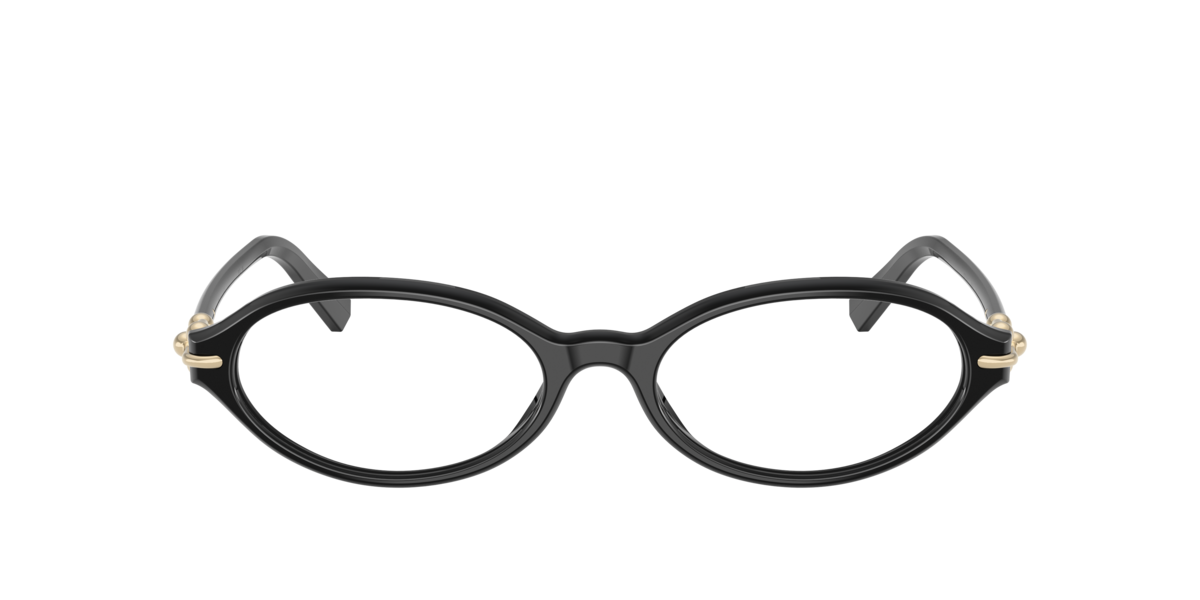 Tiffany Transparent Woman Tf2297 8001 Optical Frames Acetate Black Round Normal - Image 2