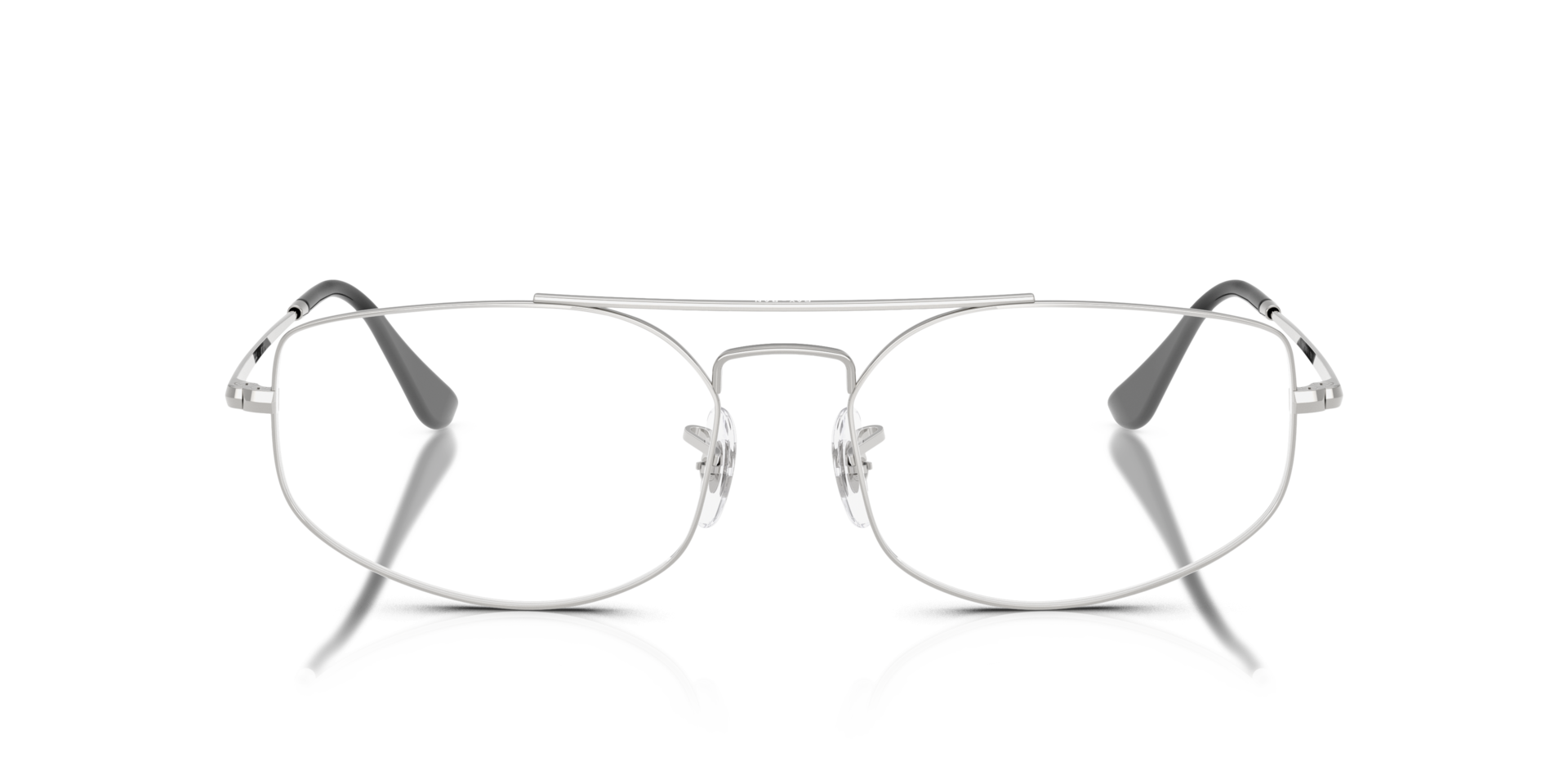 Explorer V Optics Silver MetalEyeglass Frames for Glasses Direct, Front View