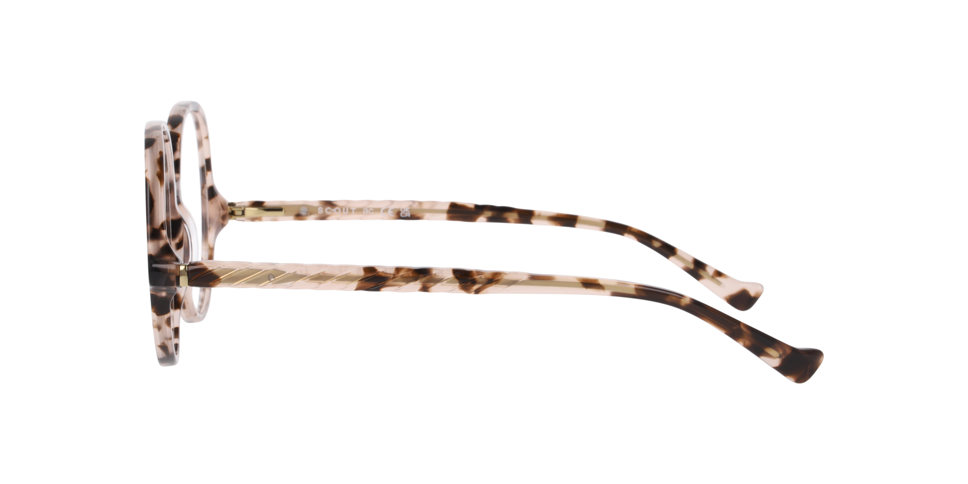 Nia Havana Beige AcetateEyeglass Frames for Glasses Direct, Side View