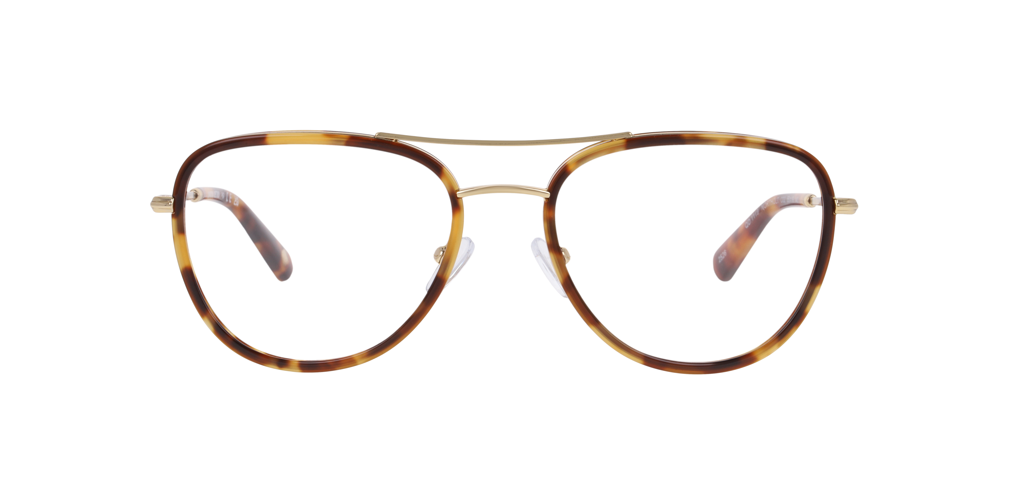 Northolt Havana Brown On Gold MetalEyeglass Frames for Glasses Direct, Front View