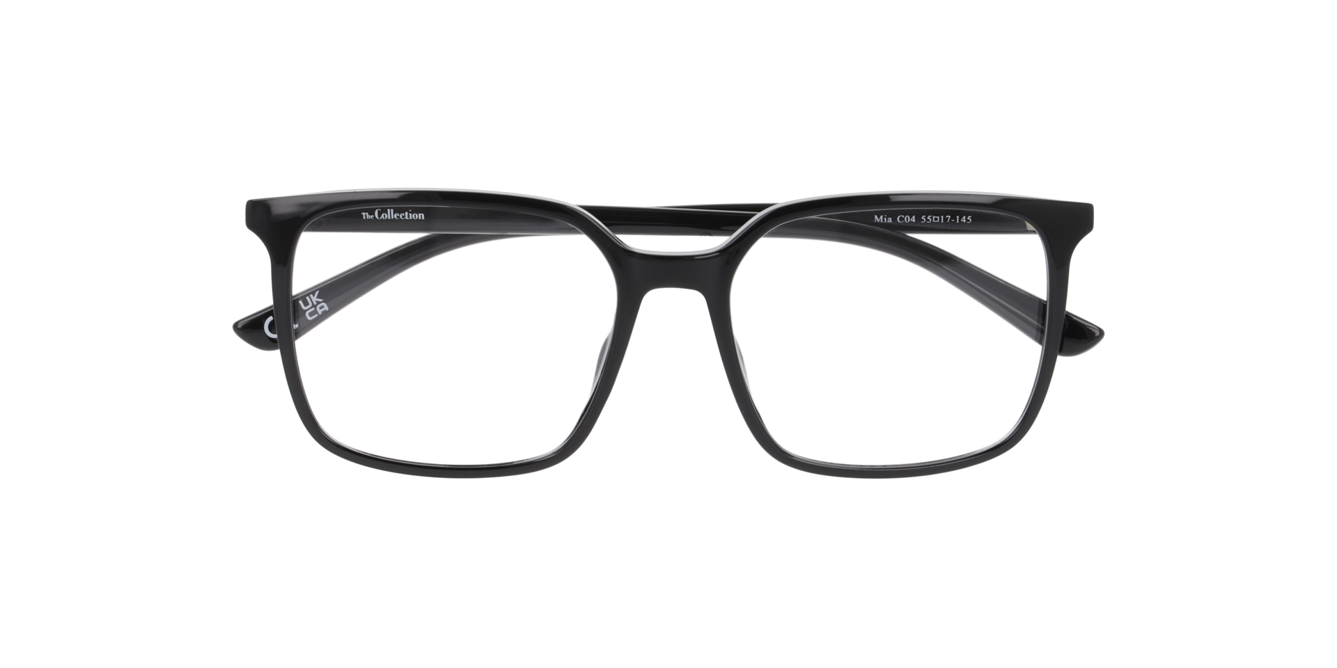Mia Black PlasticEyeglass Frames for Glasses Direct, Closed View