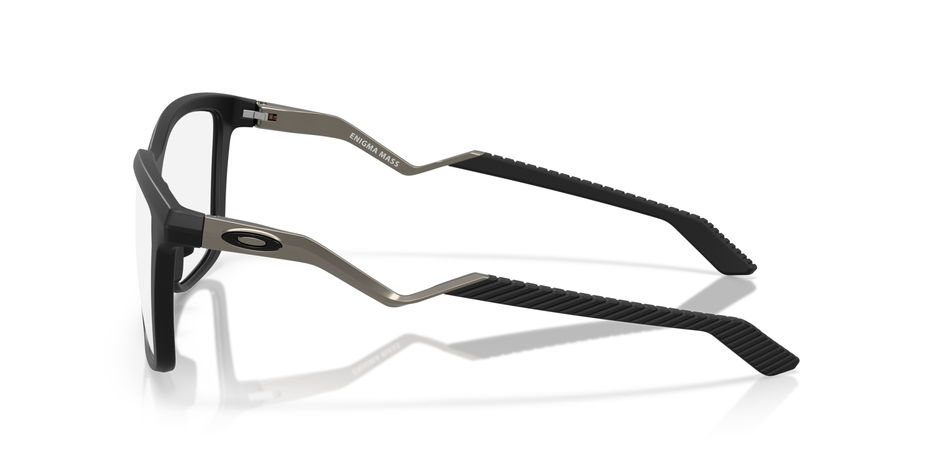 Enigma Mass Satin Black PlasticEyeglass Frames for Glasses Direct, Side View