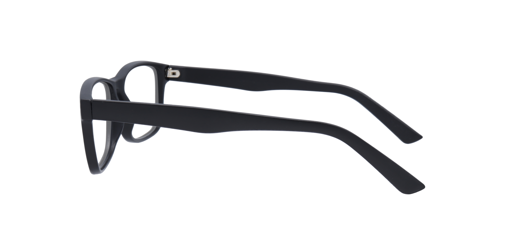 Dario Matte Black PlasticEyeglass Frames for Glasses Direct, Side View