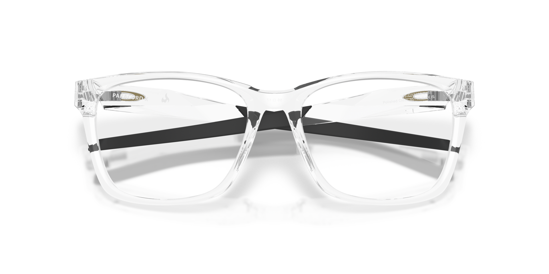 Paracord X Polished Clear PlasticEyeglass Frames for Glasses Direct, Closed View