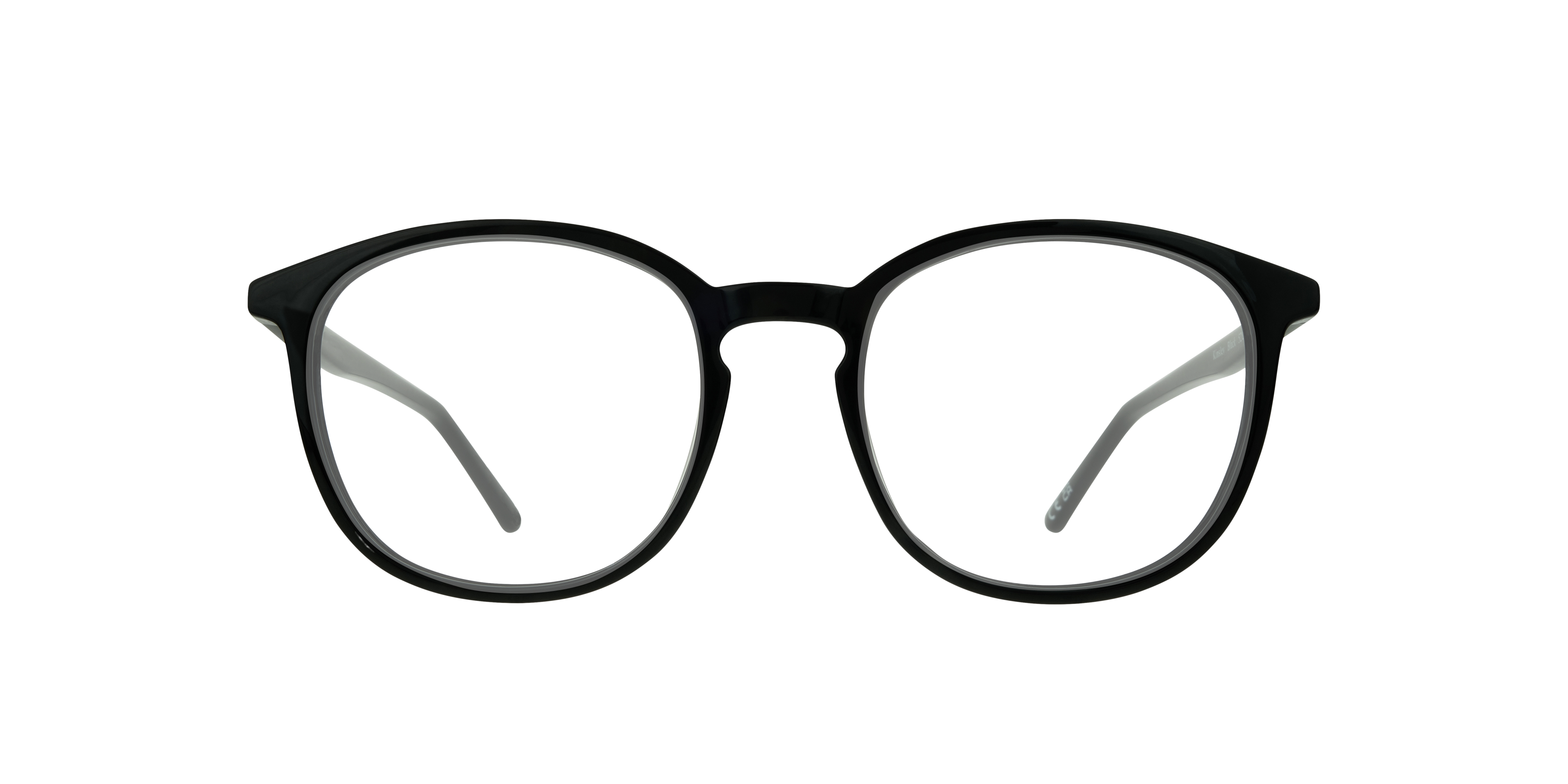 Kinsley Black PlasticEyeglass Frames for Glasses Direct, Front View