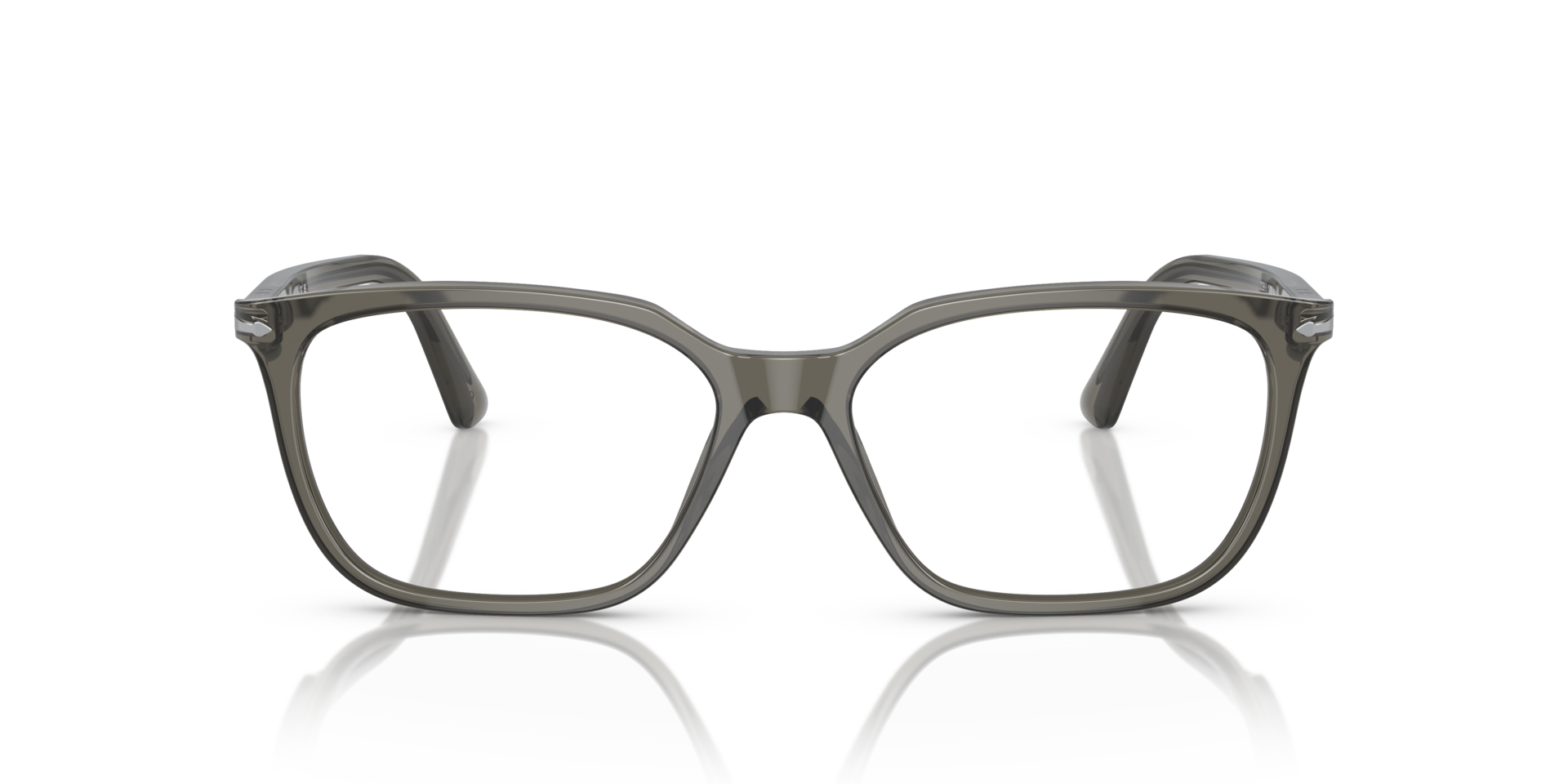 PO3298V Taupe Grey Transparent AcetateEyeglass Frames for Glasses Direct, Front View
