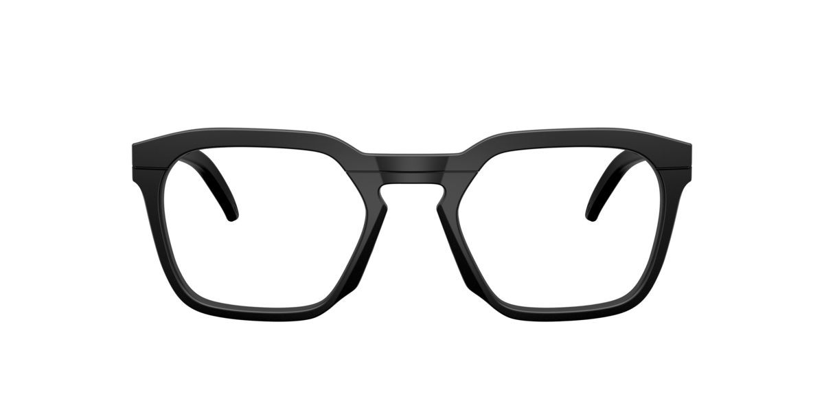 Oakley Unisex Satin Black Square Plastic Eyeglasses Online - Full Rim - Hstn Sq
