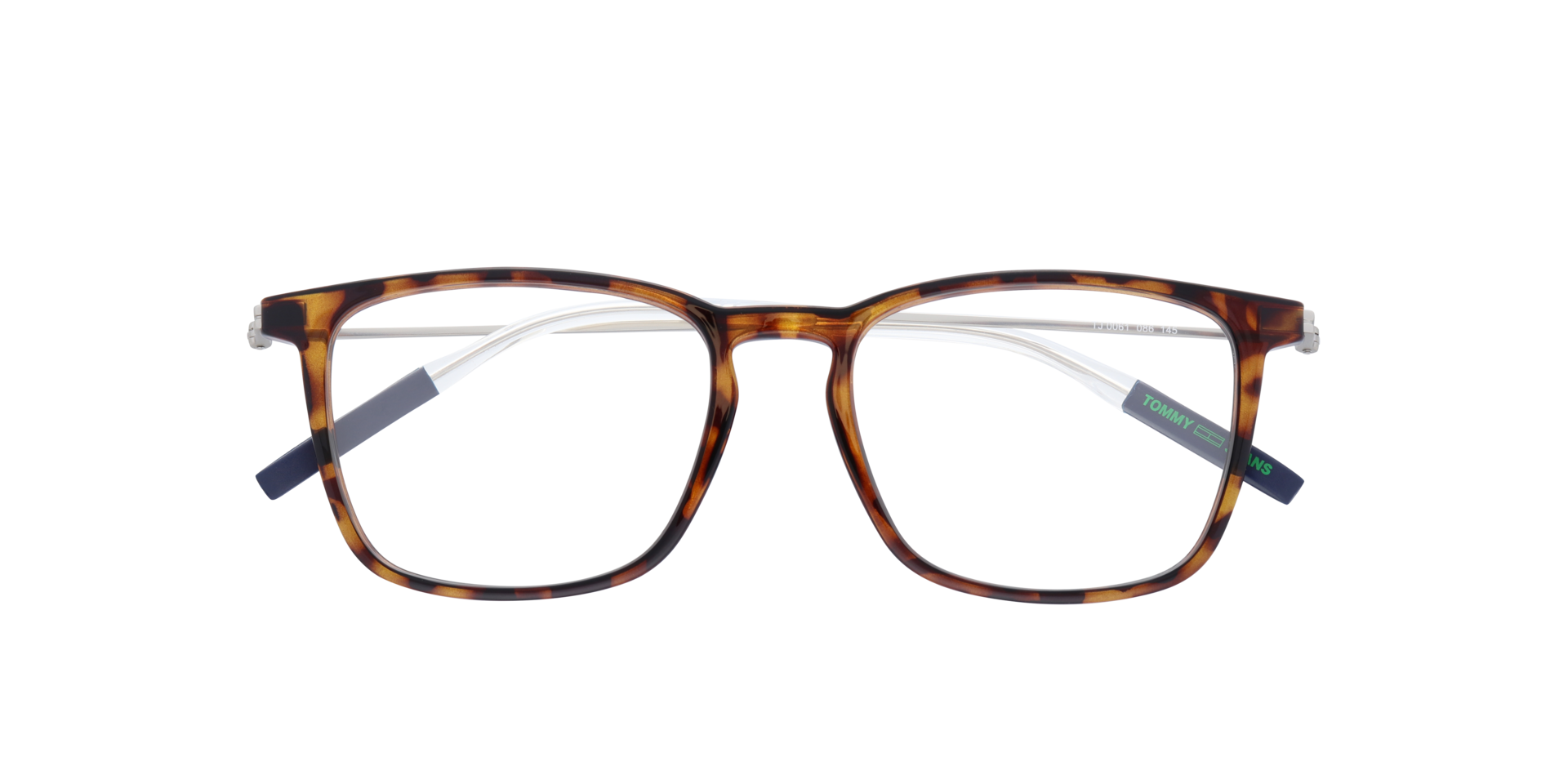 TJ 0061 Tortoise Silver PlasticEyeglass Frames for Glasses Direct, Closed View