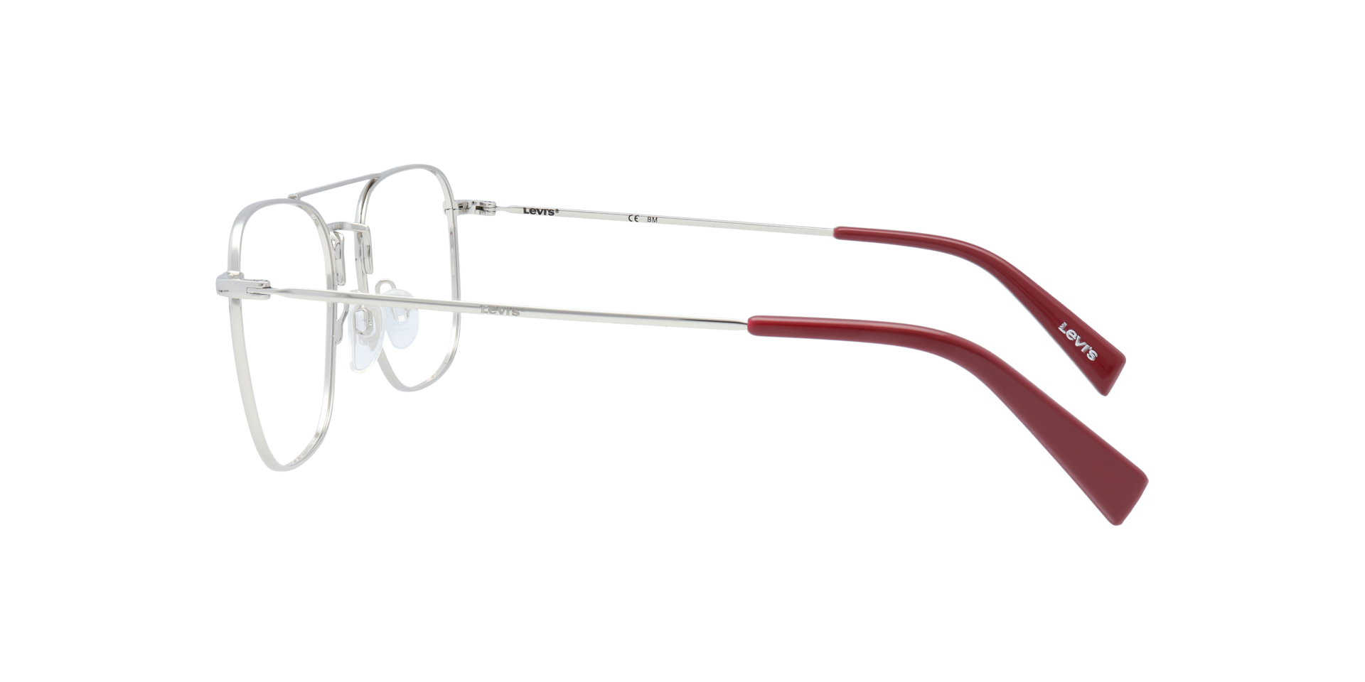 LV 1008 Silver MetalEyeglass Frames for Glasses Direct, Side View