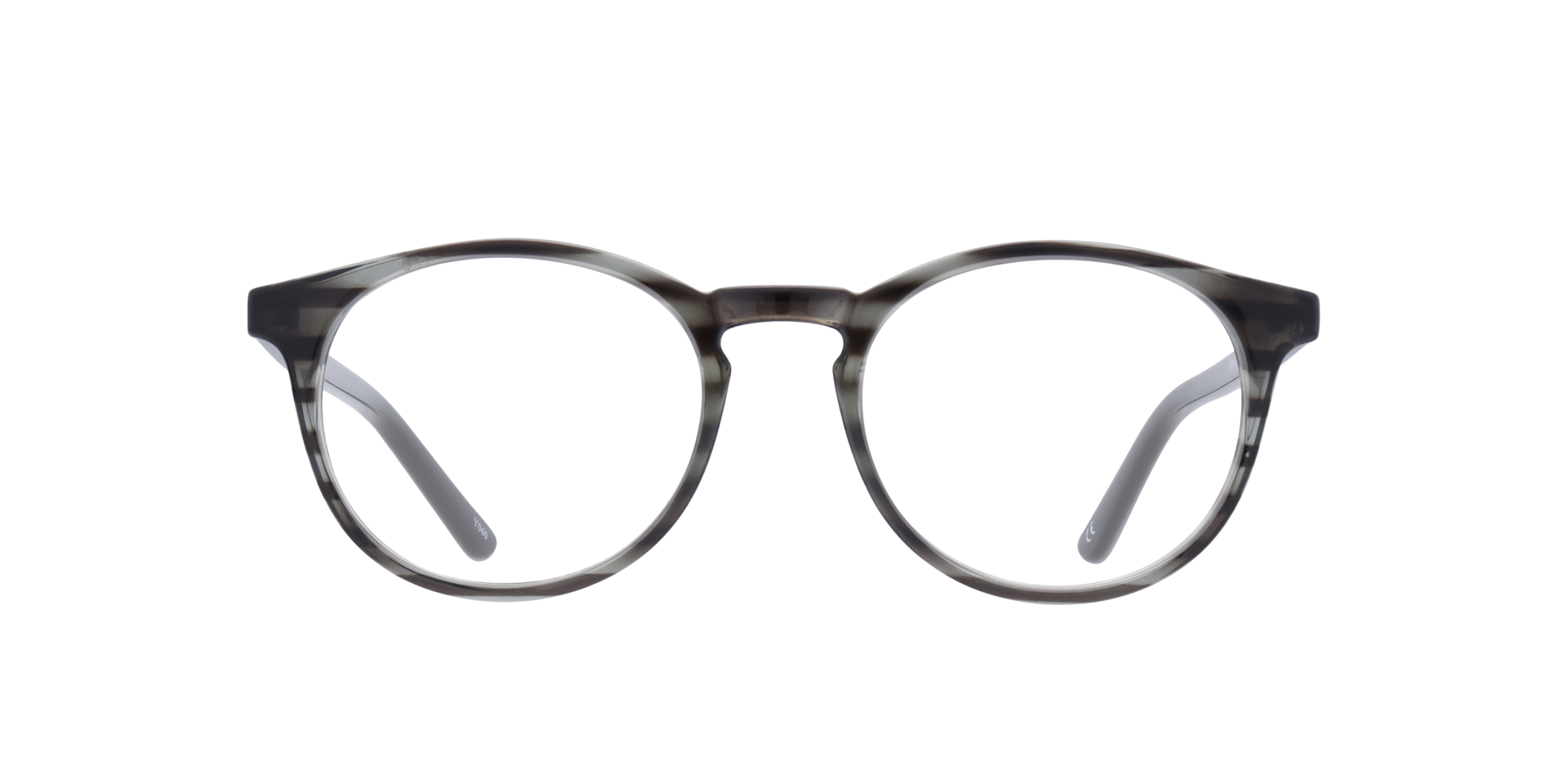 Deon Grey Horn PlasticEyeglass Frames for Glasses Direct, Front View