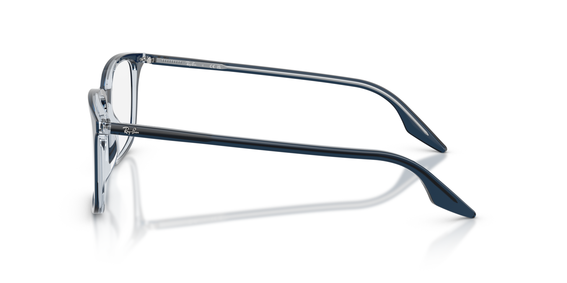 RB5421 Blue On Transparent AcetateEyeglass Frames for Glasses Direct, Side View