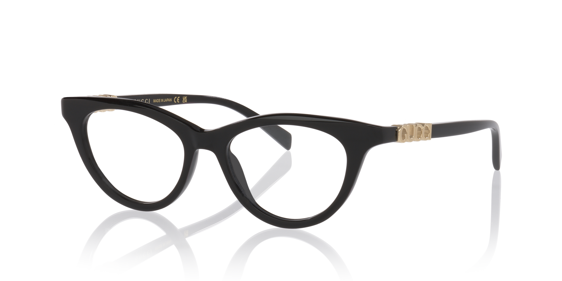 Gg2034O Black AcetateEyeglass Frames for Glasses Direct, Angle View