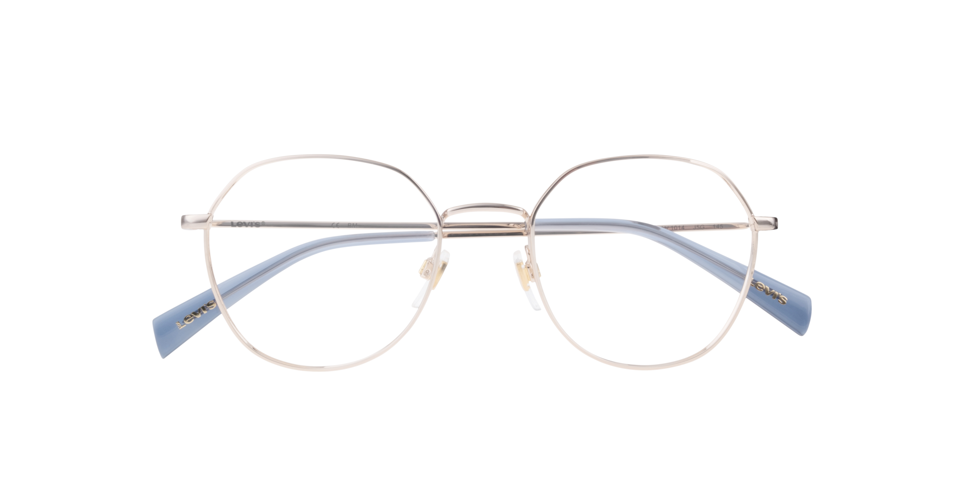 LV 1014 Gold MetalEyeglass Frames for Glasses Direct, Closed View