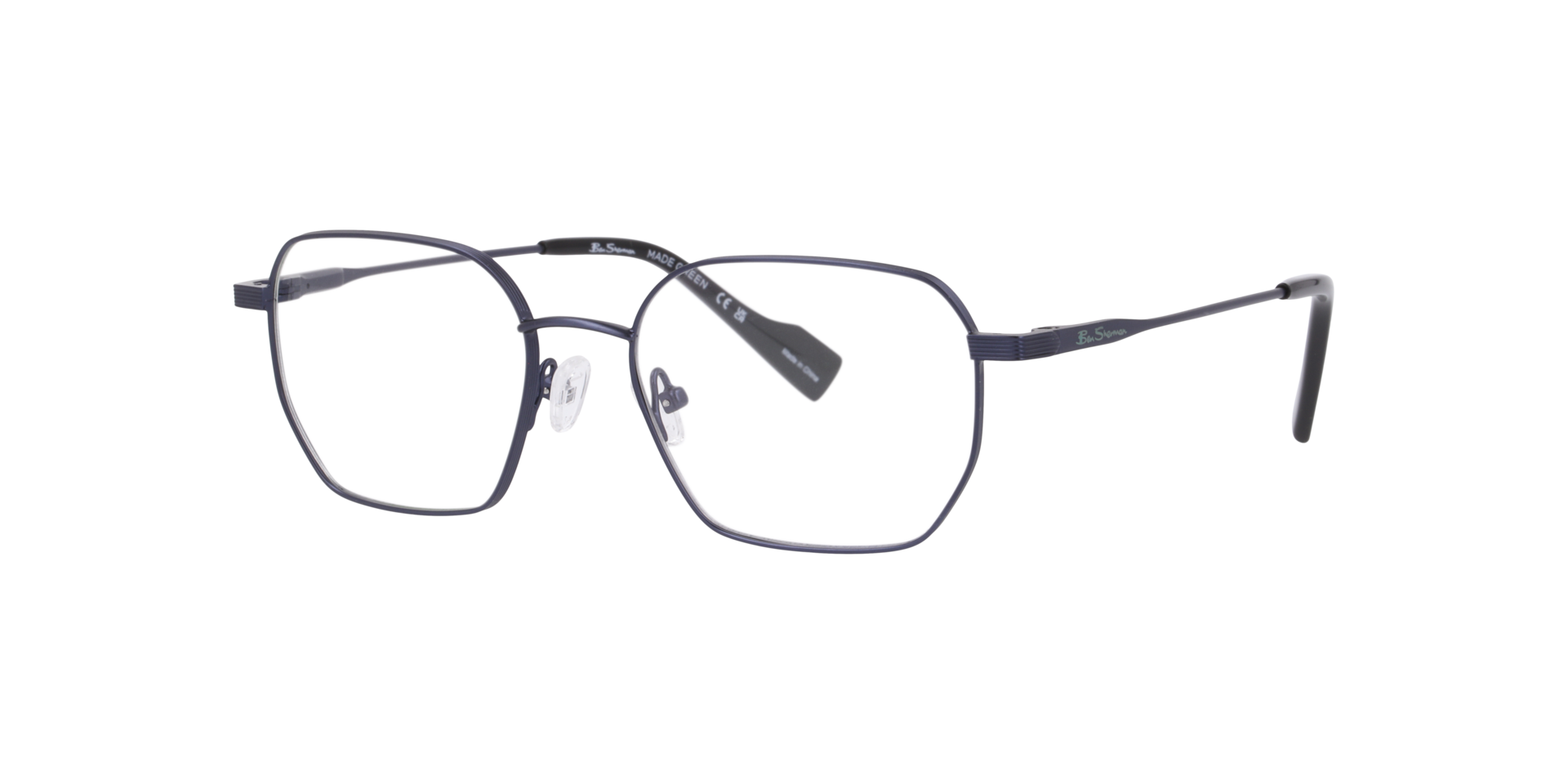 Bsmain Blue MetalEyeglass Frames for Glasses Direct, Angle View
