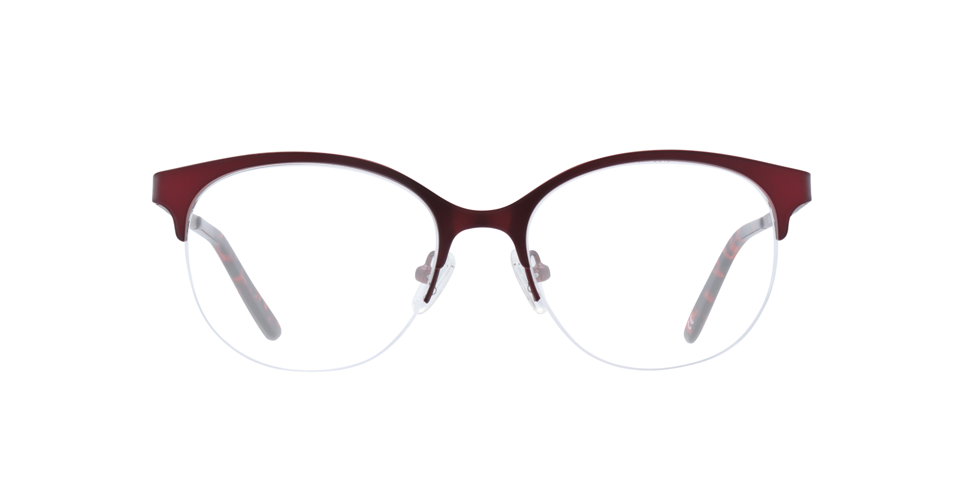 Scarlett Matte Red MetalEyeglass Frames for Glasses Direct, Front View