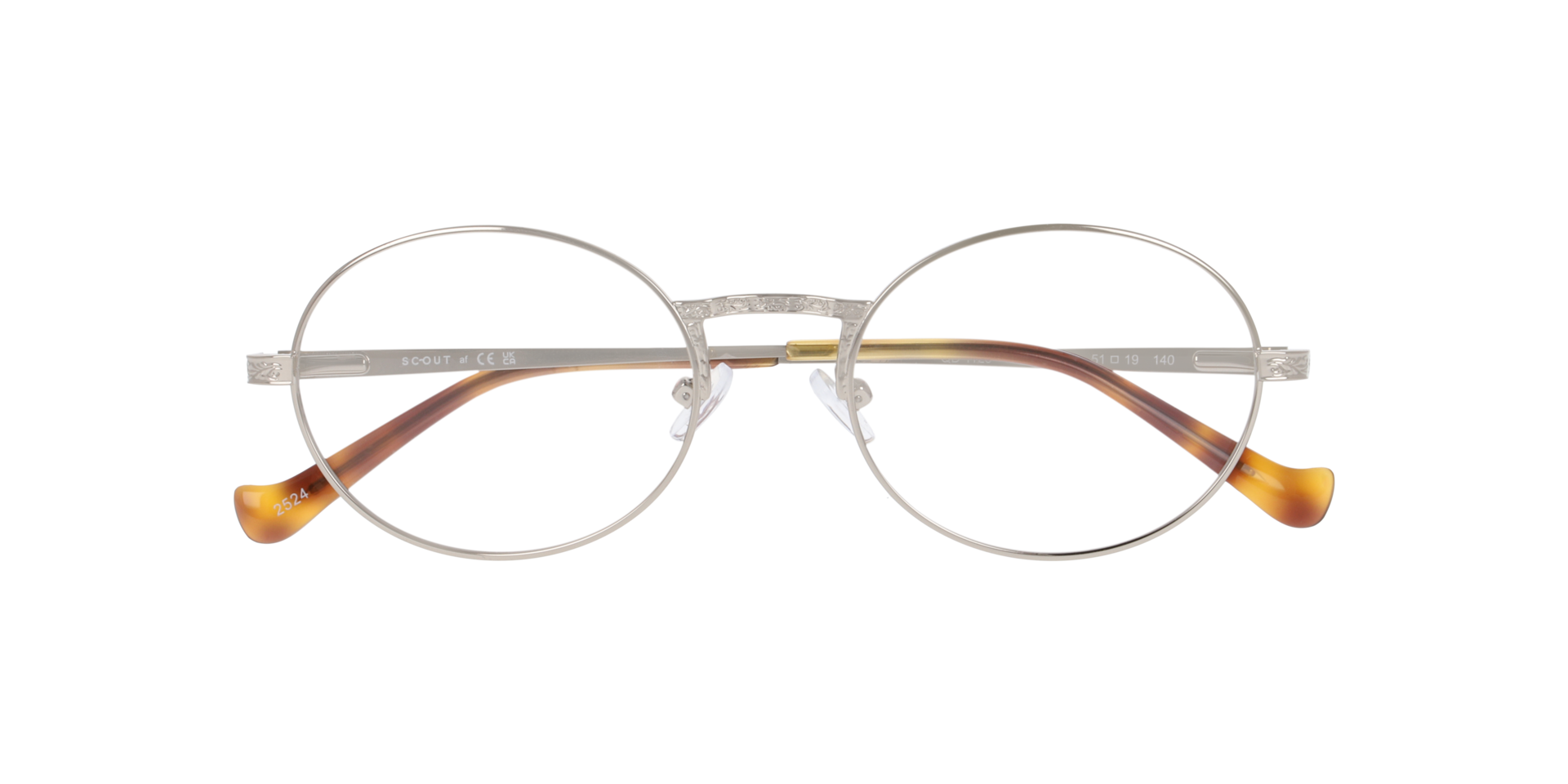 Niko Silver MetalEyeglass Frames for Glasses Direct, Closed View