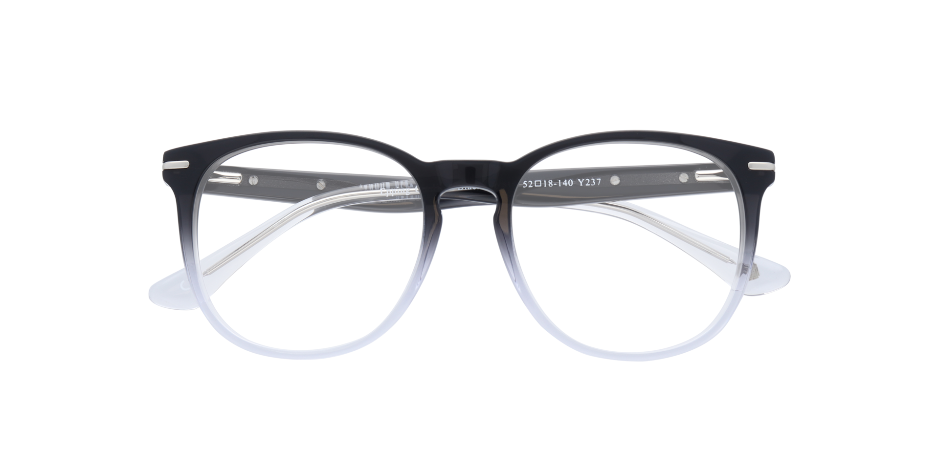 Epping Gradient Black Crystal AcetateEyeglass Frames for Glasses Direct, Closed View