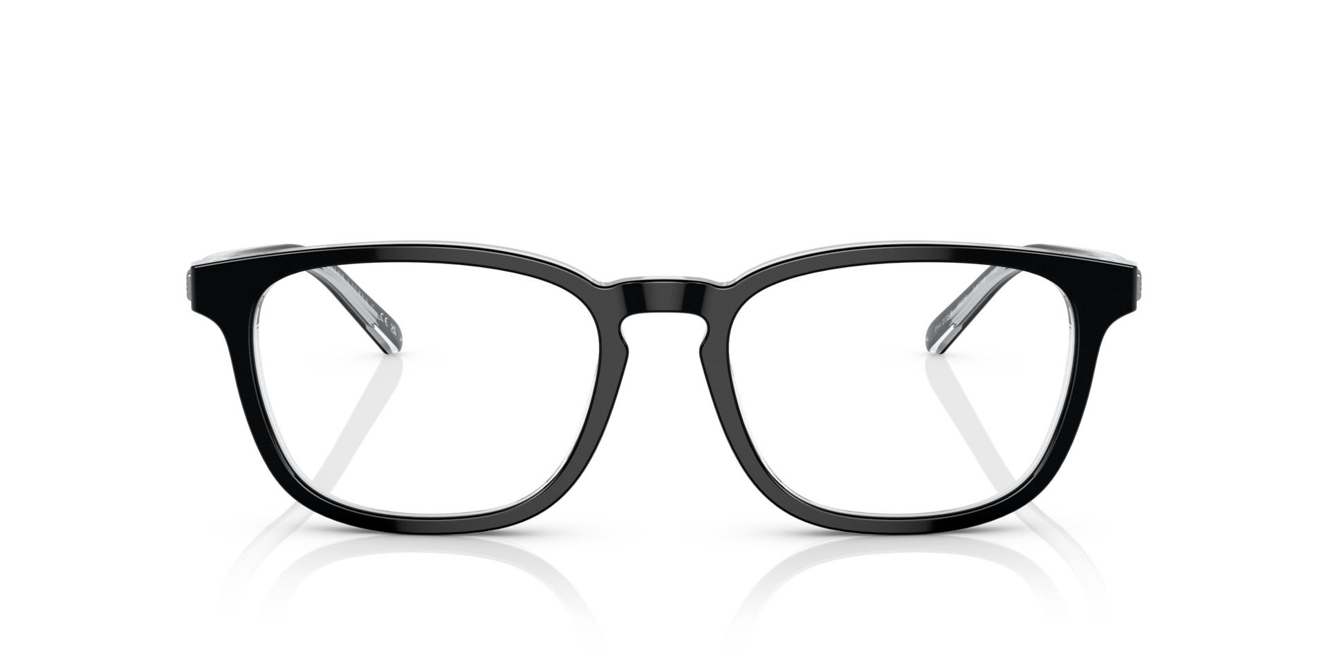 PH2253 Shiny Black On Crystal AcetateEyeglass Frames for Glasses Direct, Front View