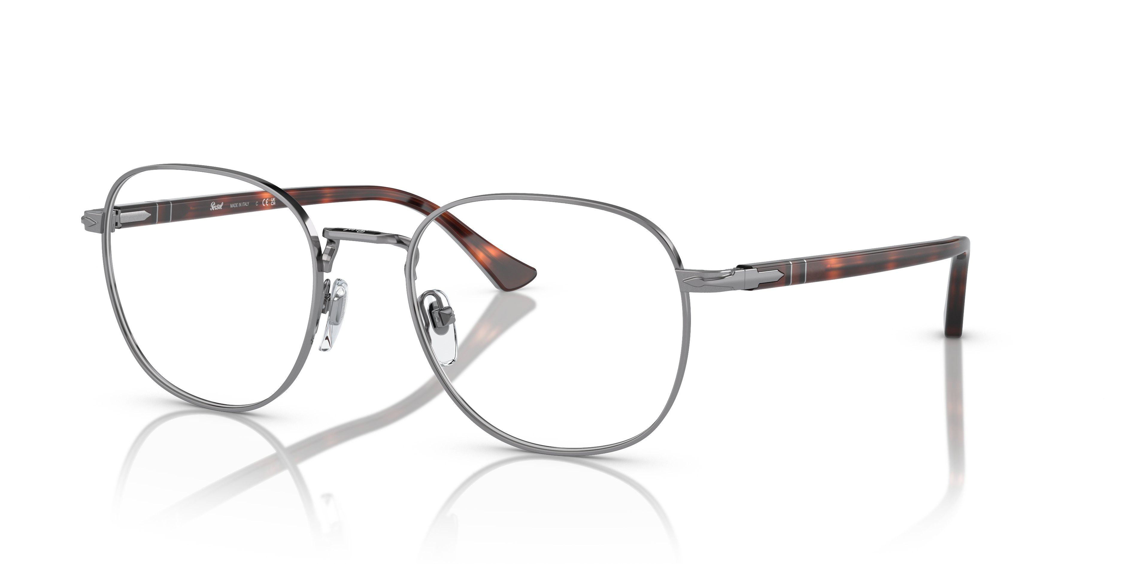 PO1007V Gunmetal MetalEyeglass Frames for Glasses Direct, Angle View