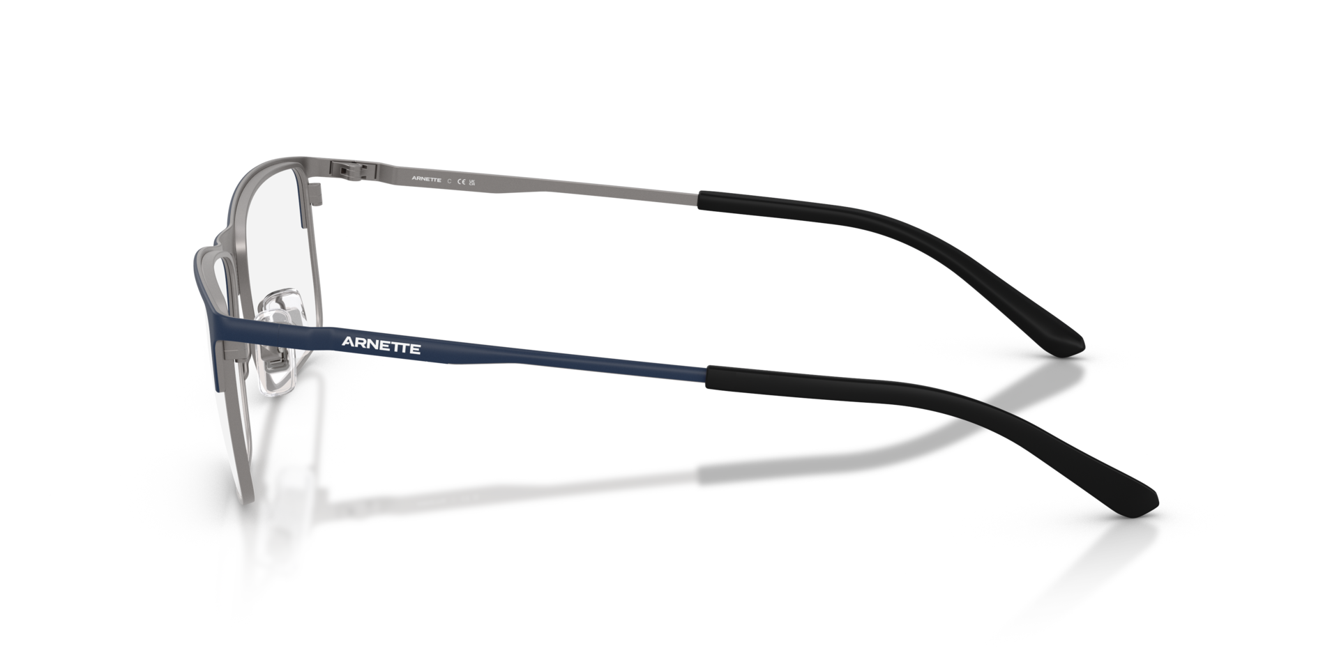AN6155 Matte Blue MetalEyeglass Frames for Glasses Direct, Side View
