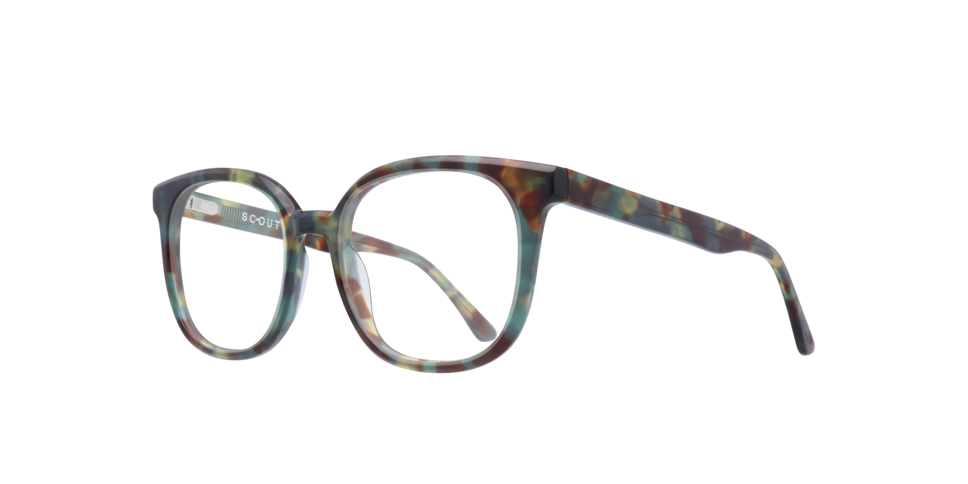 Freddie Khaki Havana AcetateEyeglass Frames for Glasses Direct, Angle View