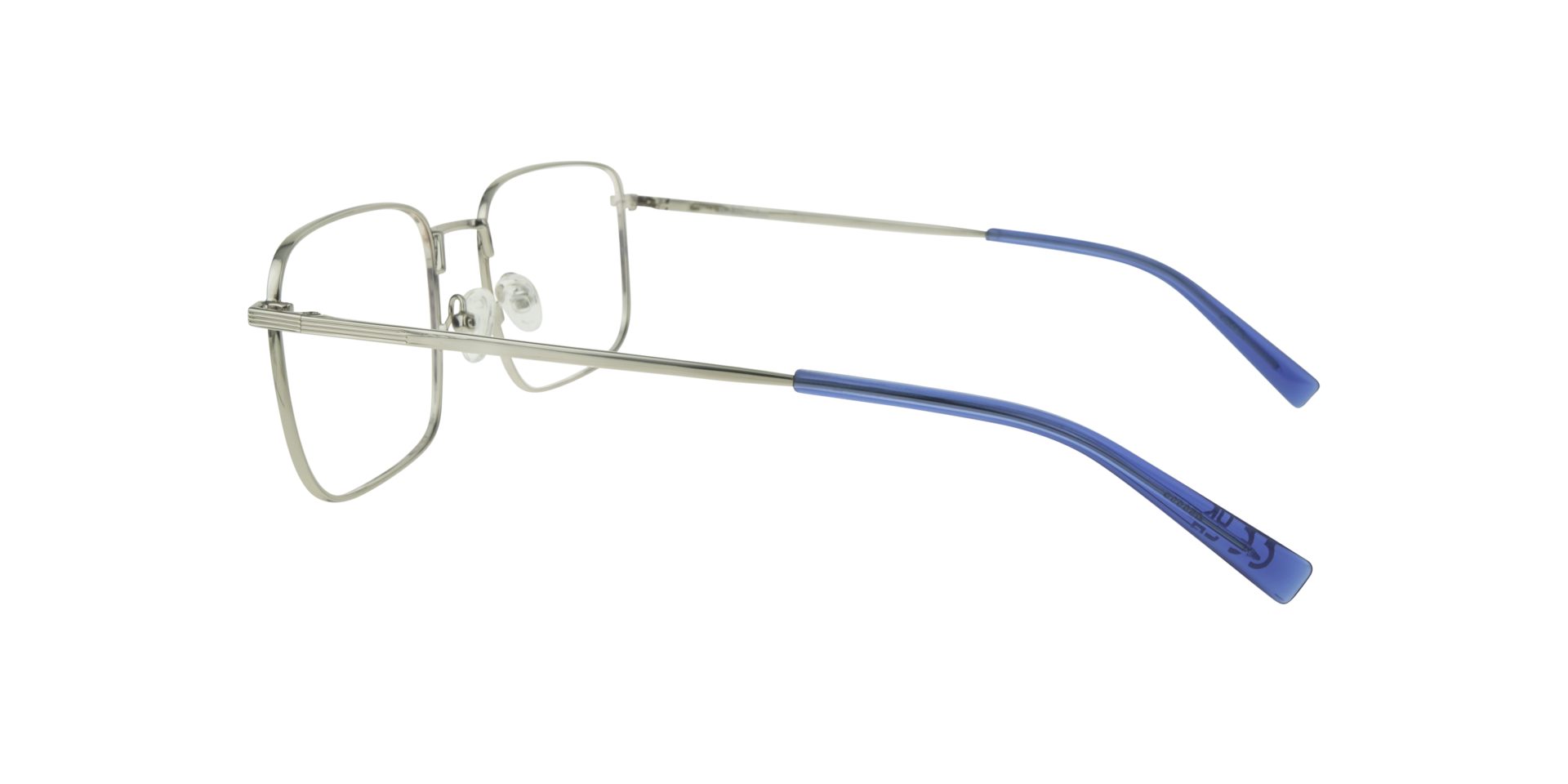 John Shiny Silver MetalEyeglass Frames for Glasses Direct, Side View