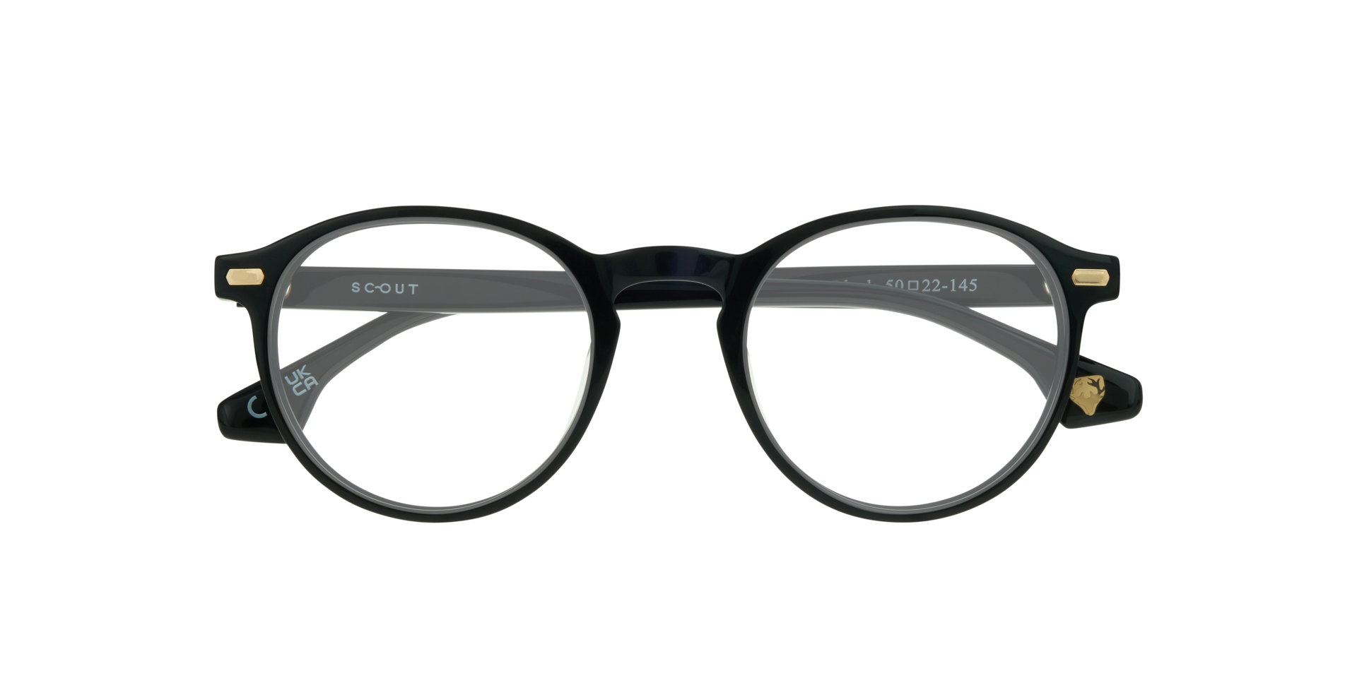 Kian Black AcetateEyeglass Frames for Glasses Direct, Closed View