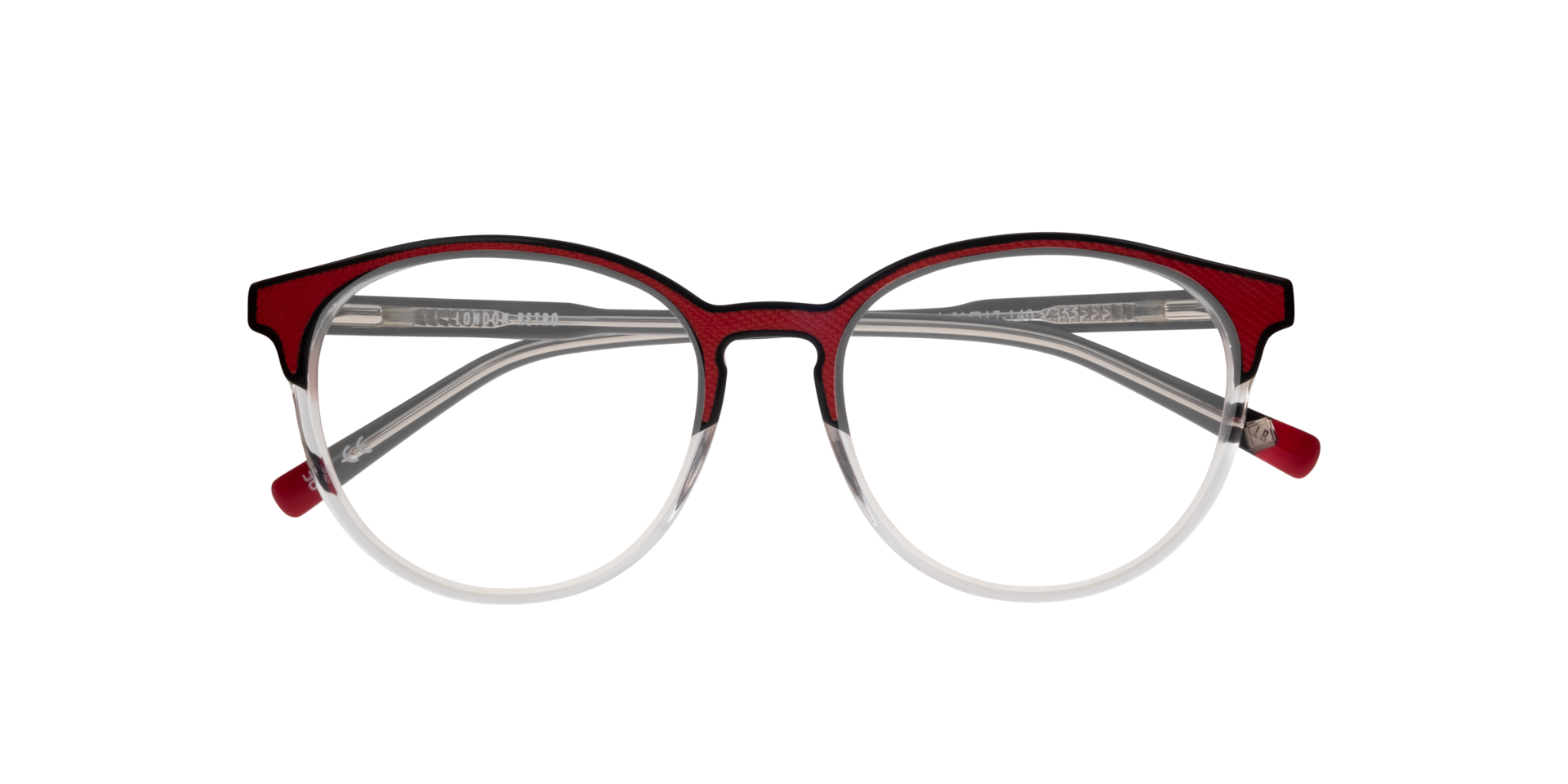 Harrow Red AcetateEyeglass Frames for Glasses Direct, Closed View