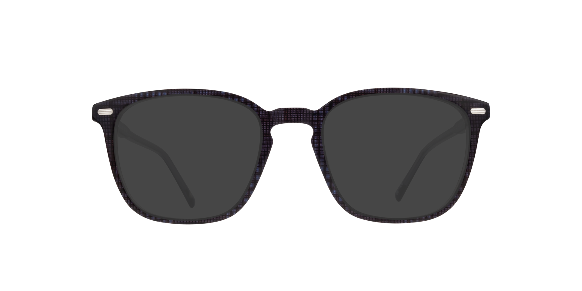 Harlesden Crystal Blue Tartan AcetateEyeglass Frames for Glasses Direct, with Tinted Lenses