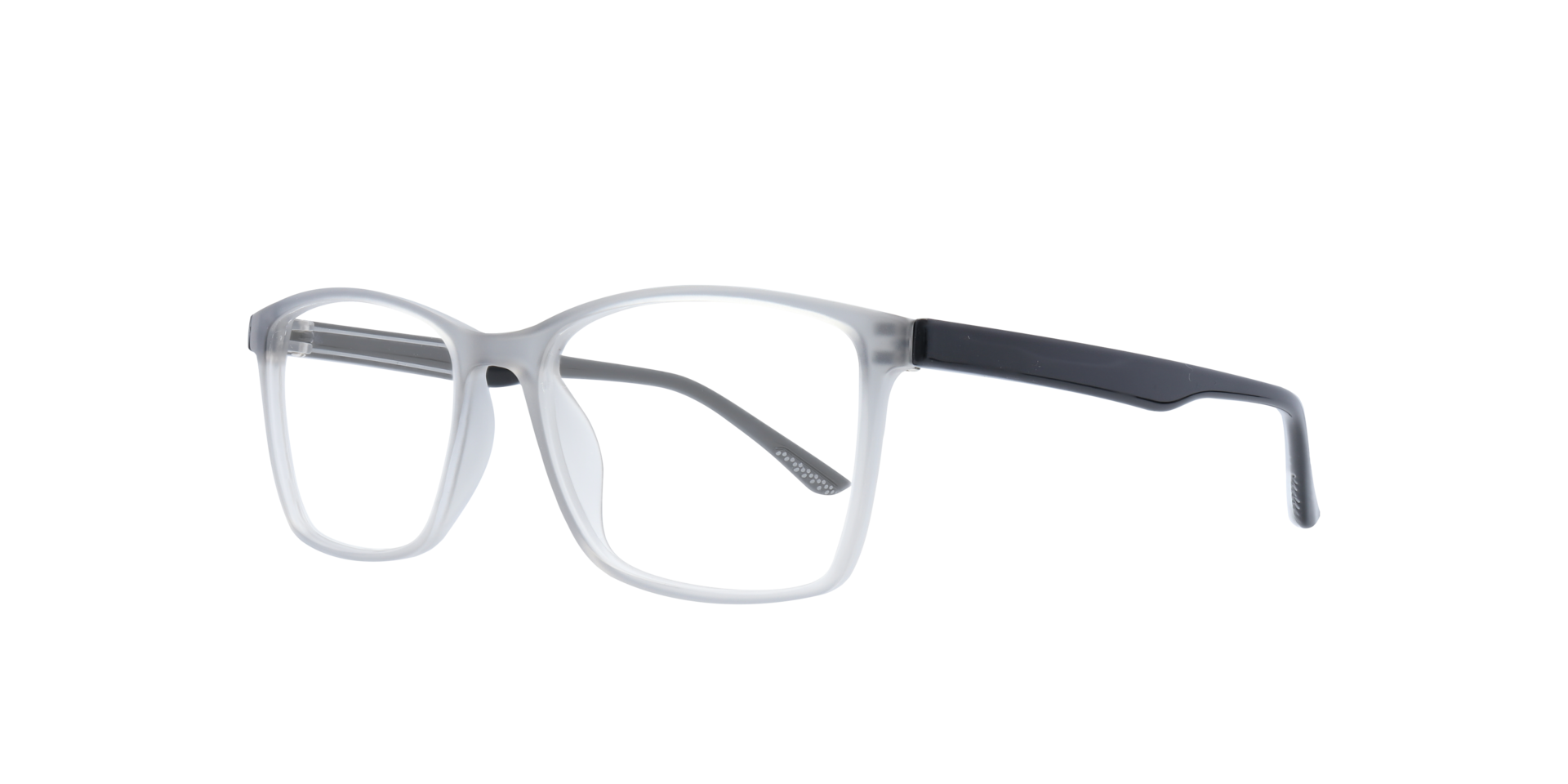 Kennedy Light Grey PlasticEyeglass Frames for Glasses Direct, Angle View