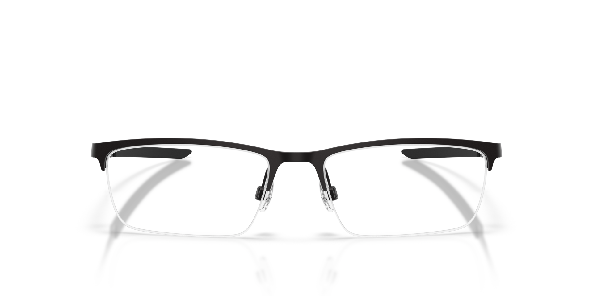 Liteboard Satin Black MetalEyeglass Frames for Glasses Direct, Front View