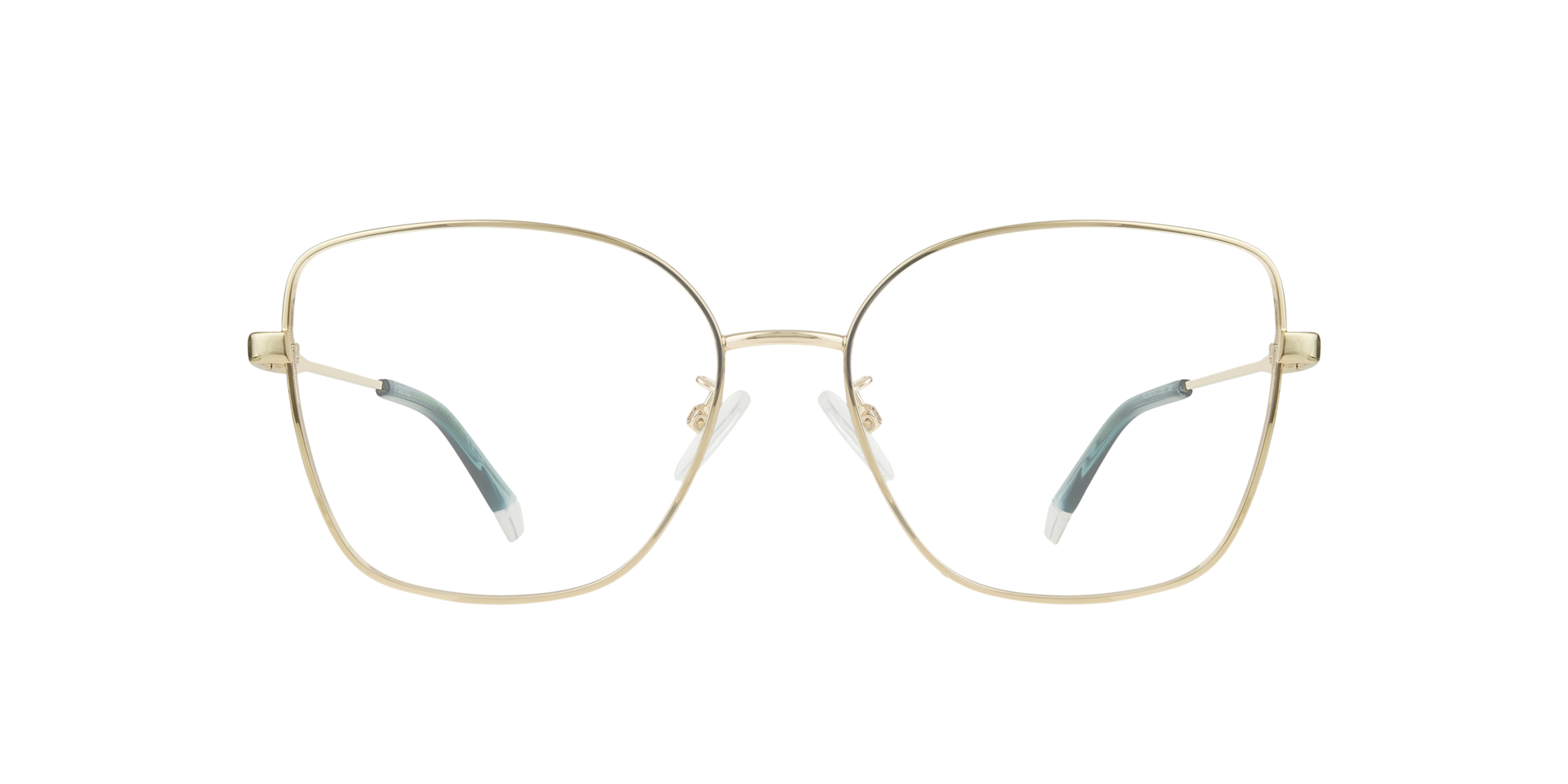 PLD D521/G Gold Shiny MetalEyeglass Frames for Glasses Direct, Front View
