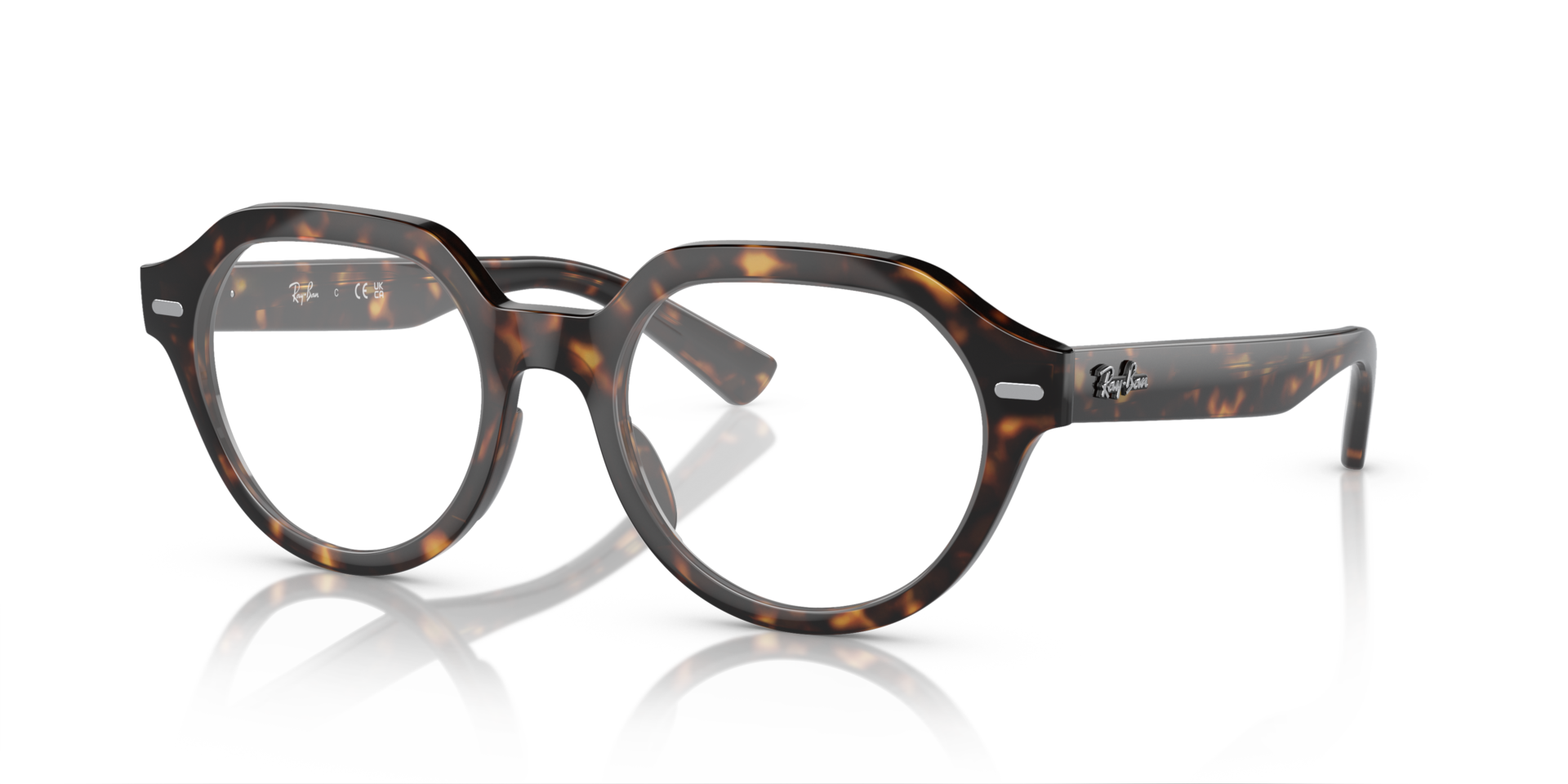 RB7214 Havana PlasticEyeglass Frames for Glasses Direct, Angle View