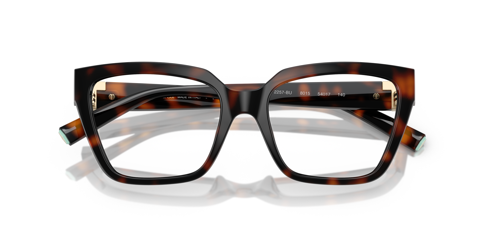 TF2257BU Havana PlasticEyeglass Frames for Glasses Direct, Closed View