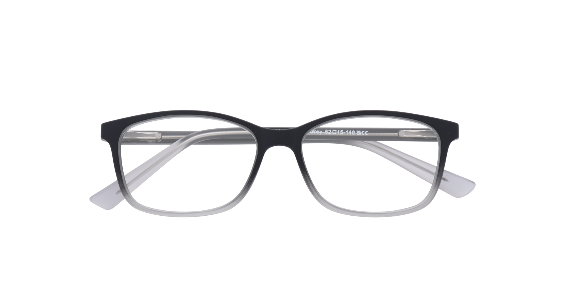 Dakari Matte Black Grey PlasticEyeglass Frames for Glasses Direct, Closed View