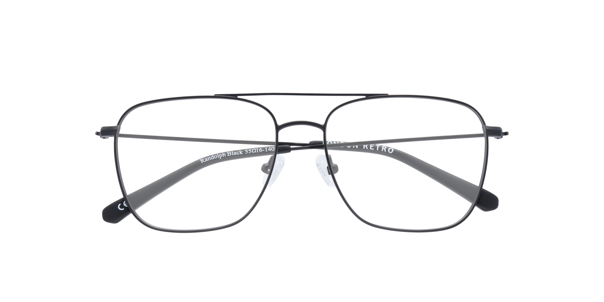 Randolph Black MetalEyeglass Frames for Glasses Direct, Closed View