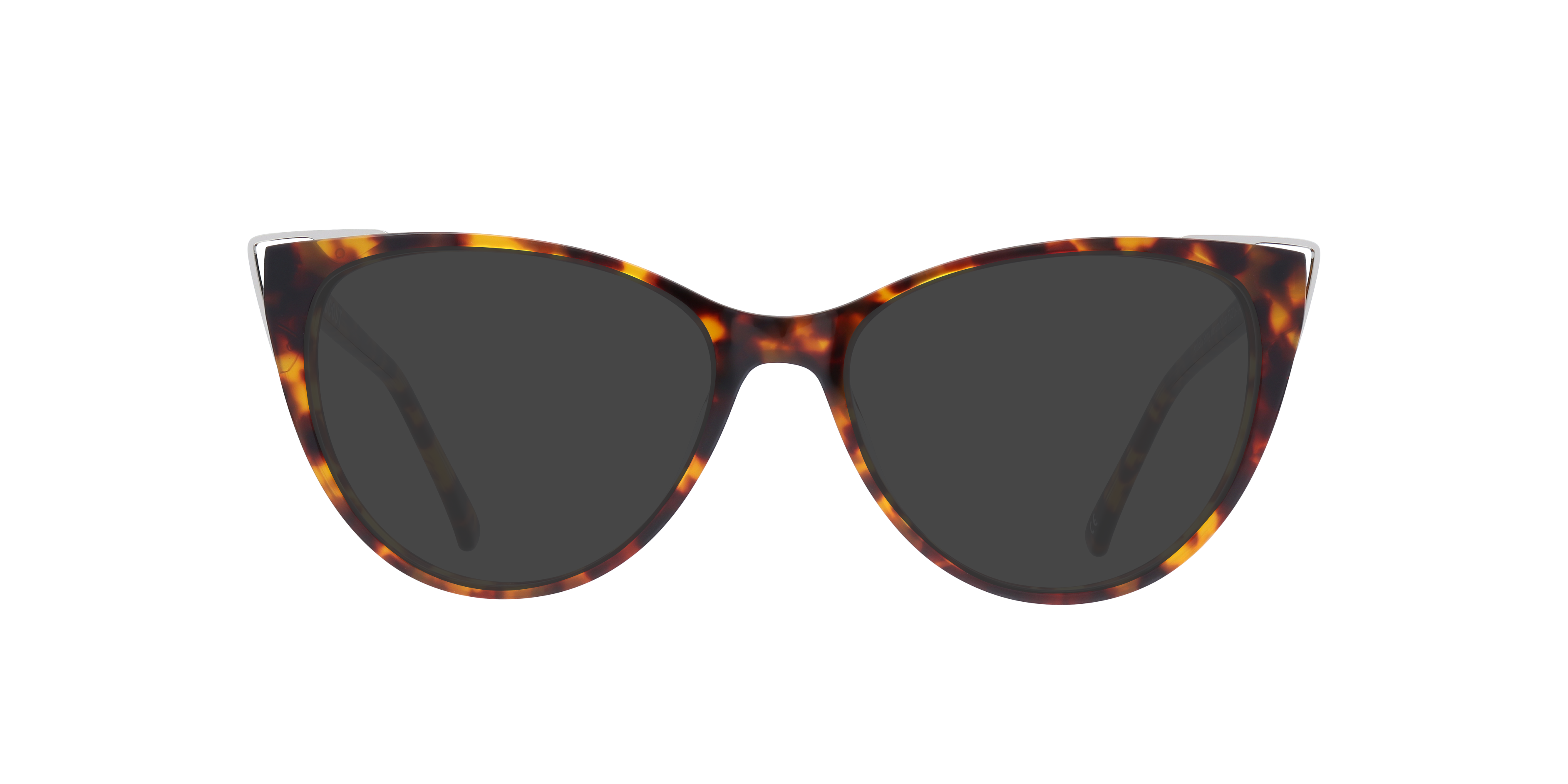 Arabella Shiny Havana & Silver AcetateEyeglass Frames for Glasses Direct, with Tinted Lenses