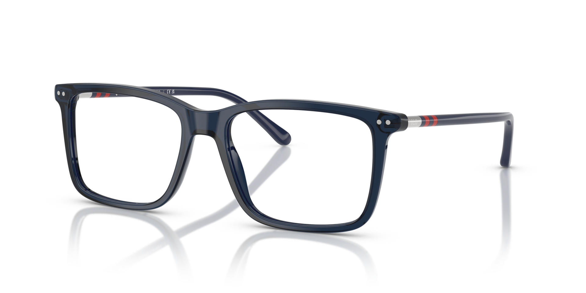 PH2287 Shiny Transparent Blue AcetateEyeglass Frames for Glasses Direct, Angle View