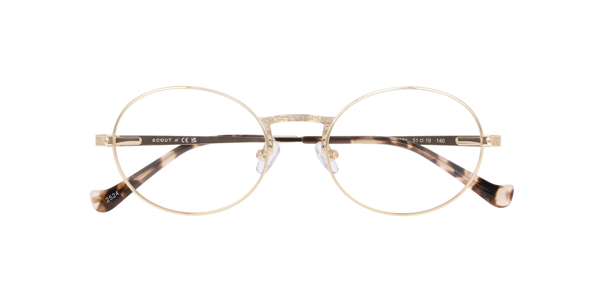 Niko Gold MetalEyeglass Frames for Glasses Direct, Closed View