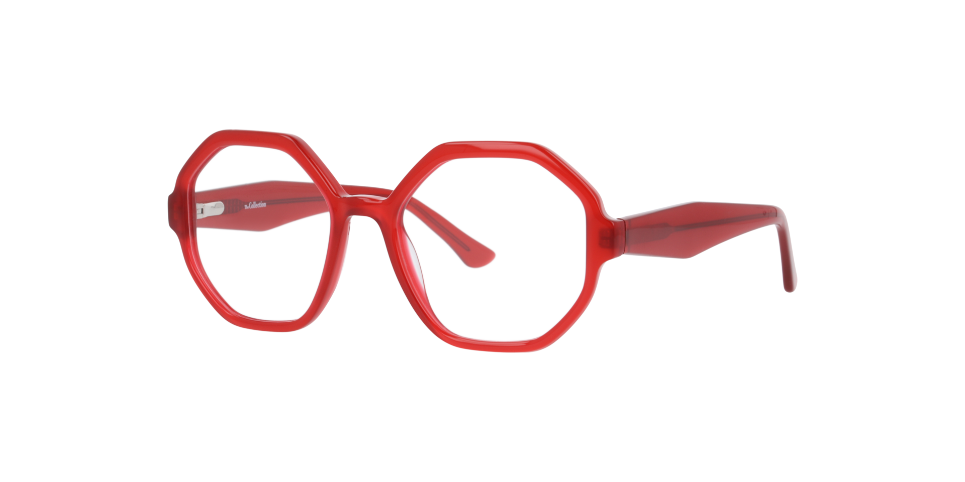 Mabel Milky Red AcetateEyeglass Frames for Glasses Direct, Angle View