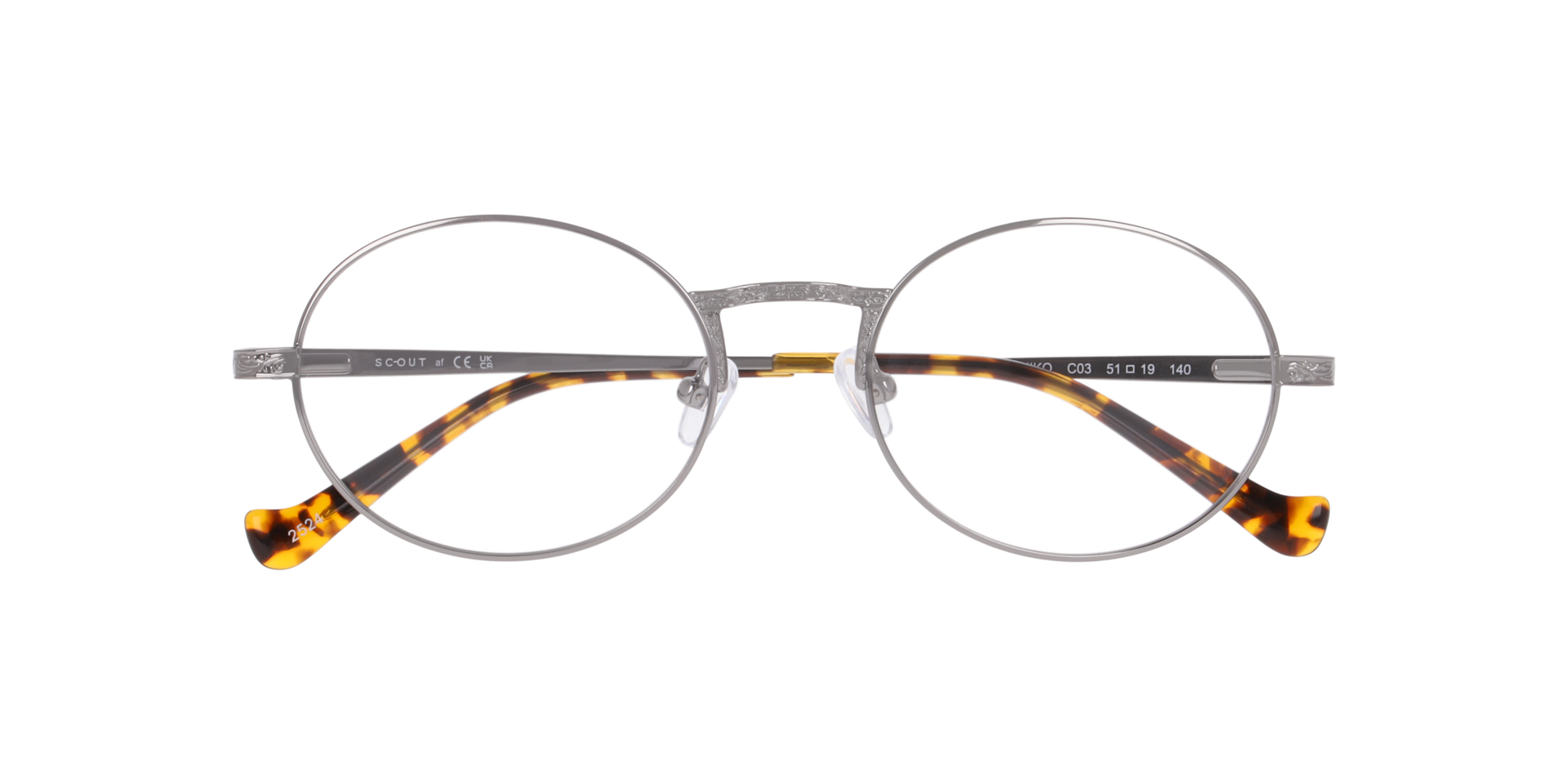 Niko Gun MetalEyeglass Frames for Glasses Direct, Closed View