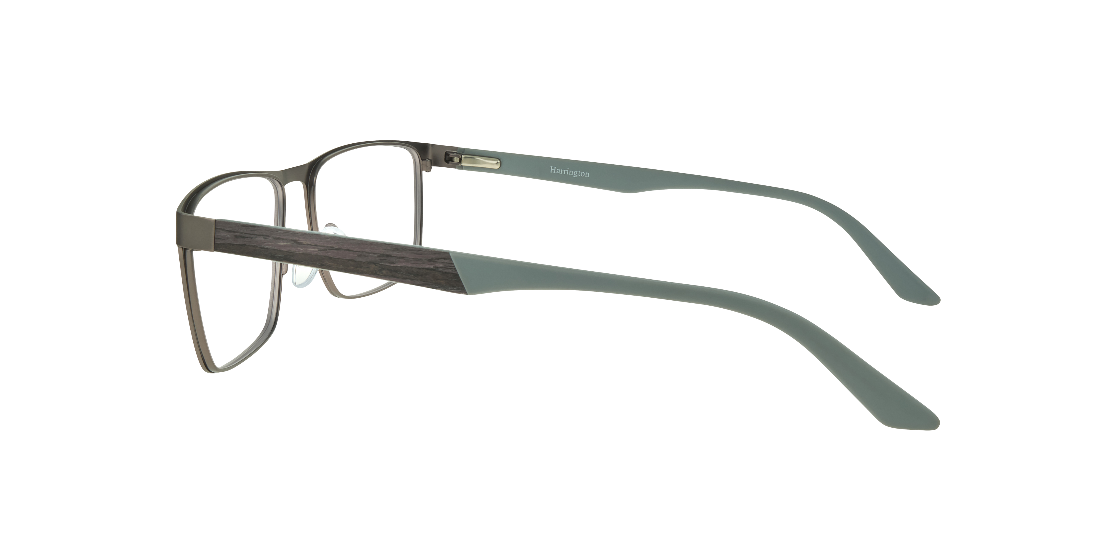 Jimmy Matte Gunmetal  &  Black MetalEyeglass Frames for Glasses Direct, Side View