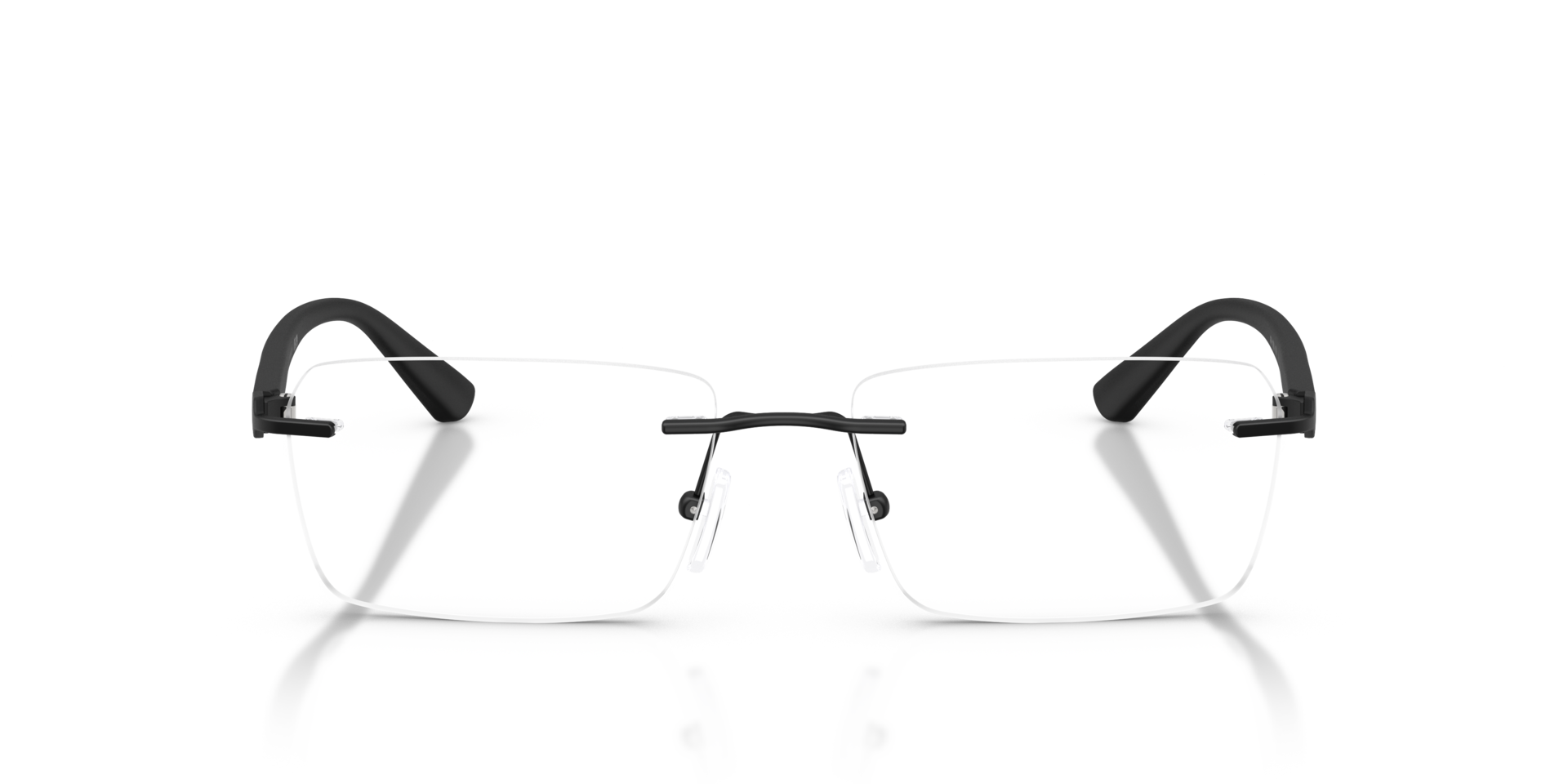AX1064 Matte Black MetalEyeglass Frames for Glasses Direct, Front View